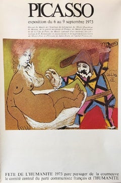 Picasso Ausstellung Fête de l'Humanité 1973 Original Vintage Poster