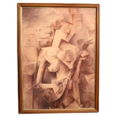 Vintage Picasso "Girl with a Mandolin" Reproduction on Canvas for Fidelis Ltd.