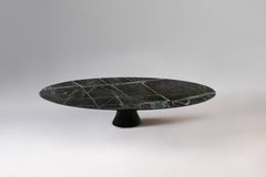 Picasso Green Contemporary Marble Low Oval Table 27/160 by Angelo Alinea