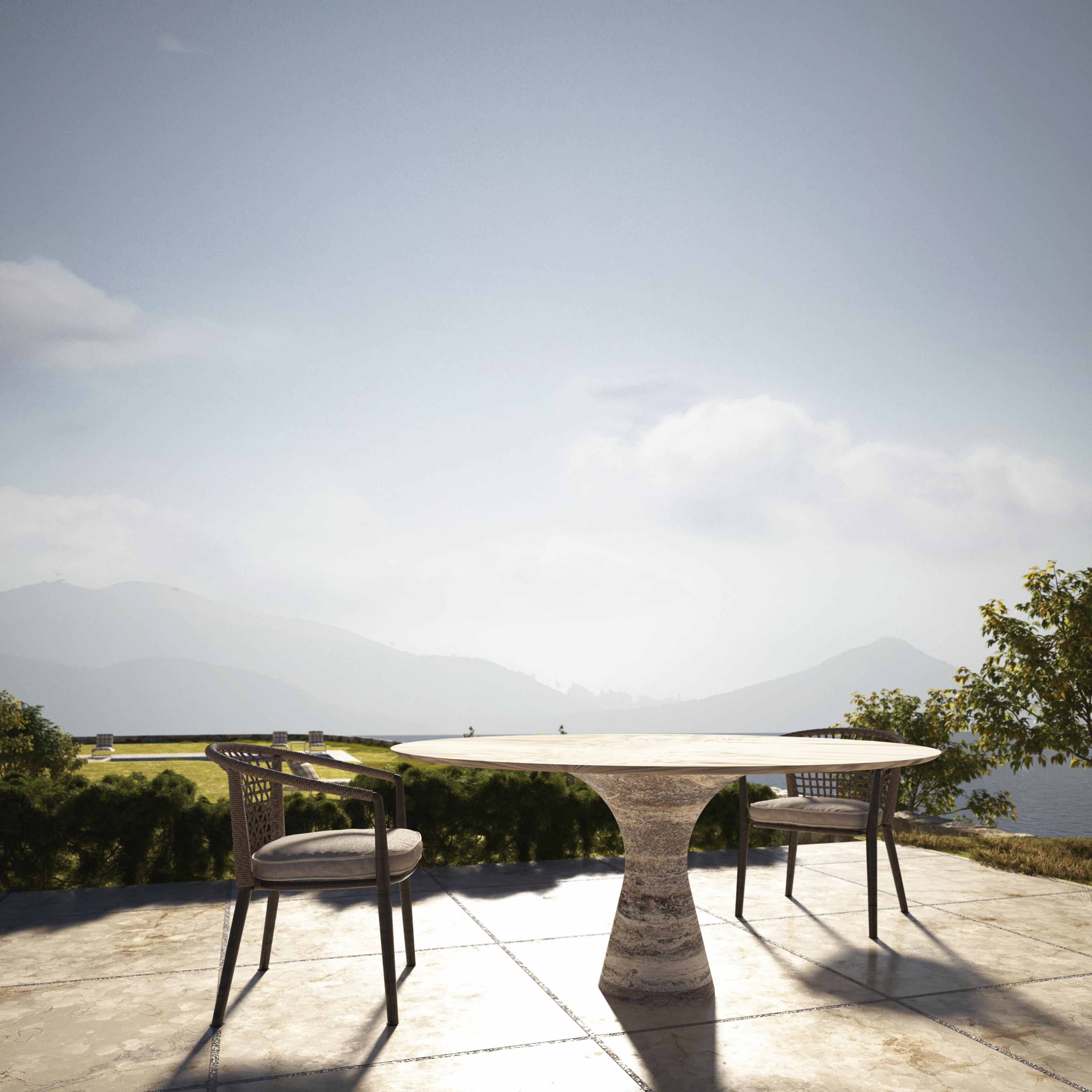 Picasso Verde Refinado Mesa de Comedor Contemporánea de Mármol 160/75 en venta 1