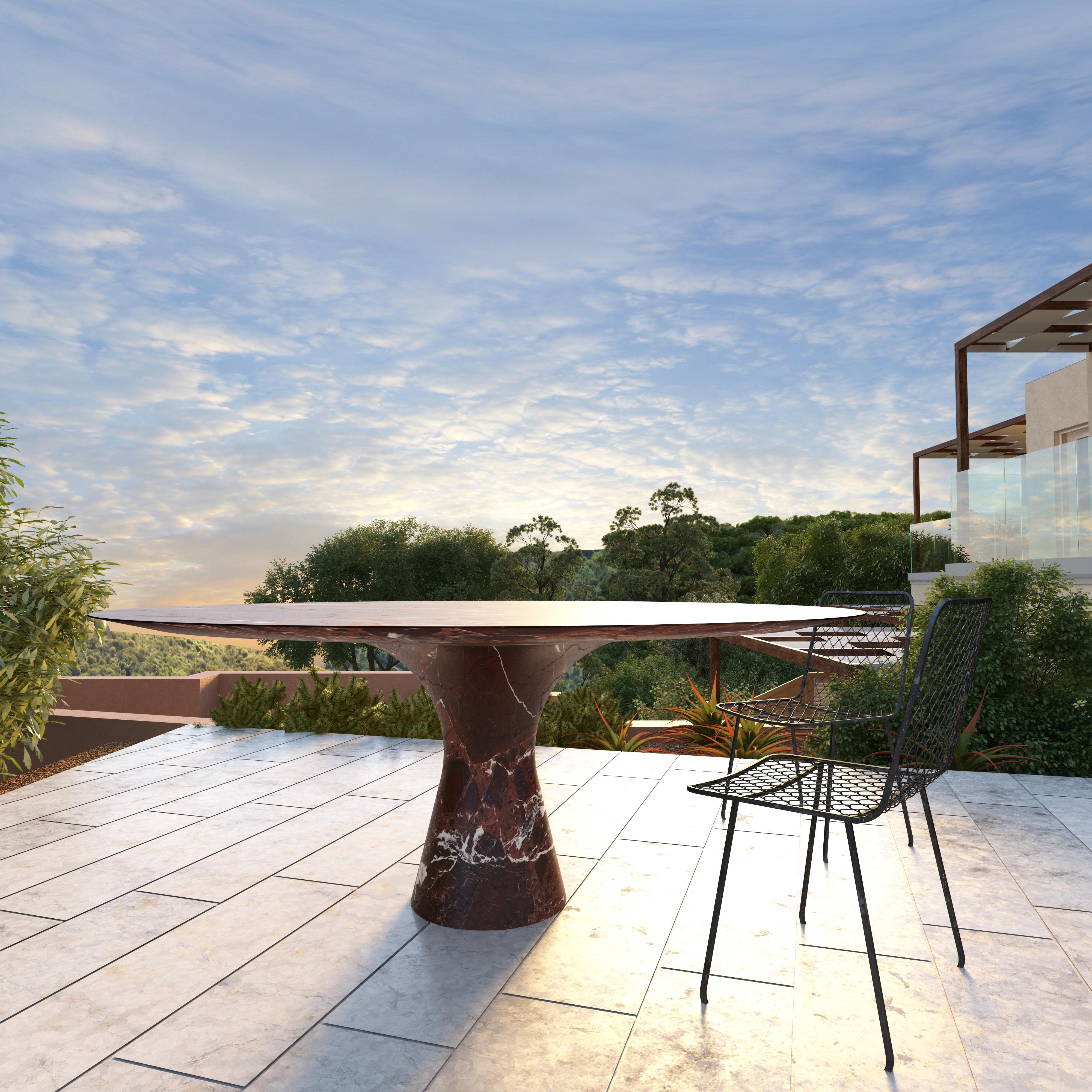 Picasso Verde Refinado Mesa de Comedor Contemporánea de Mármol 160/75 en venta 2