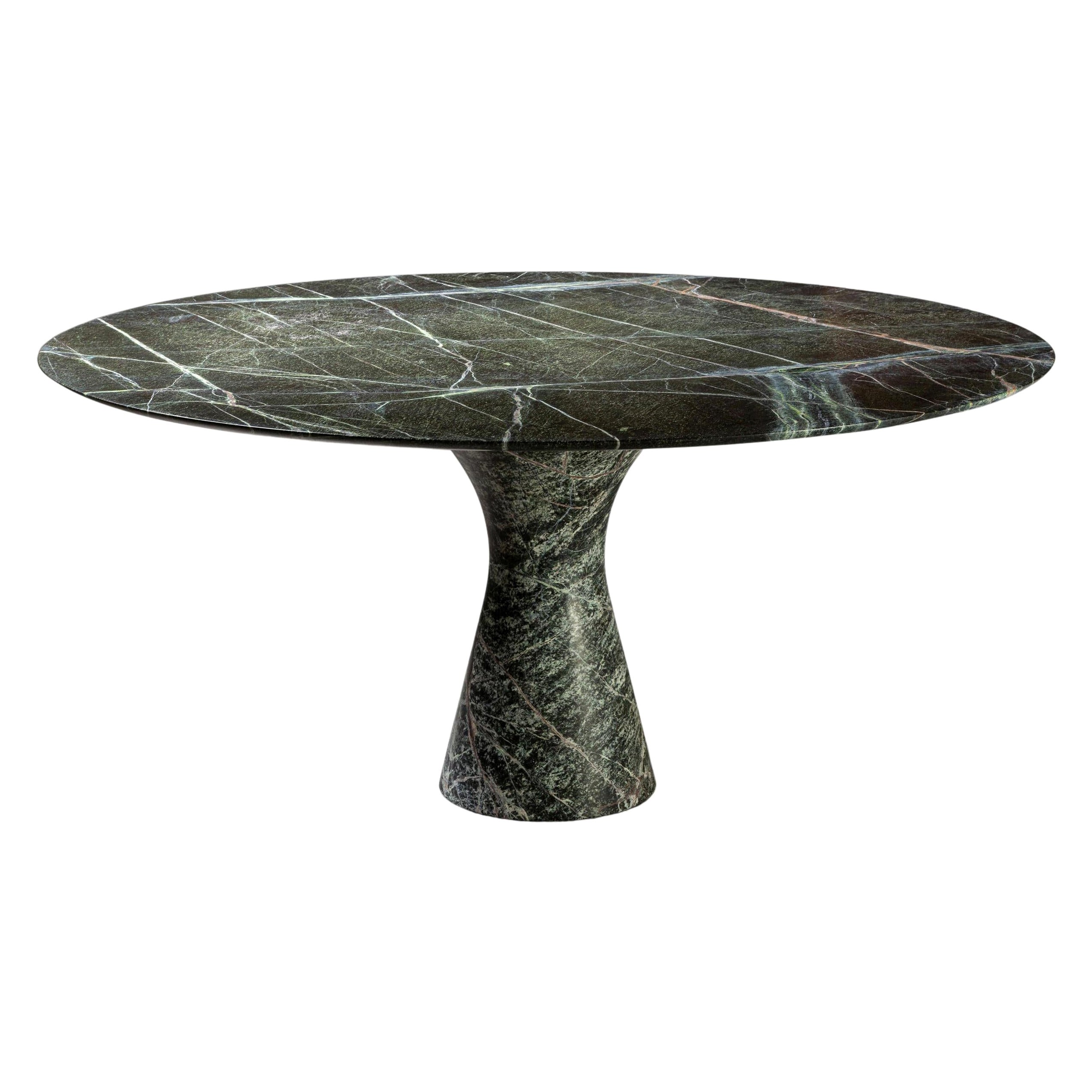 Picasso Green Refined Contemporary Marble Dining Table 160/75 For Sale