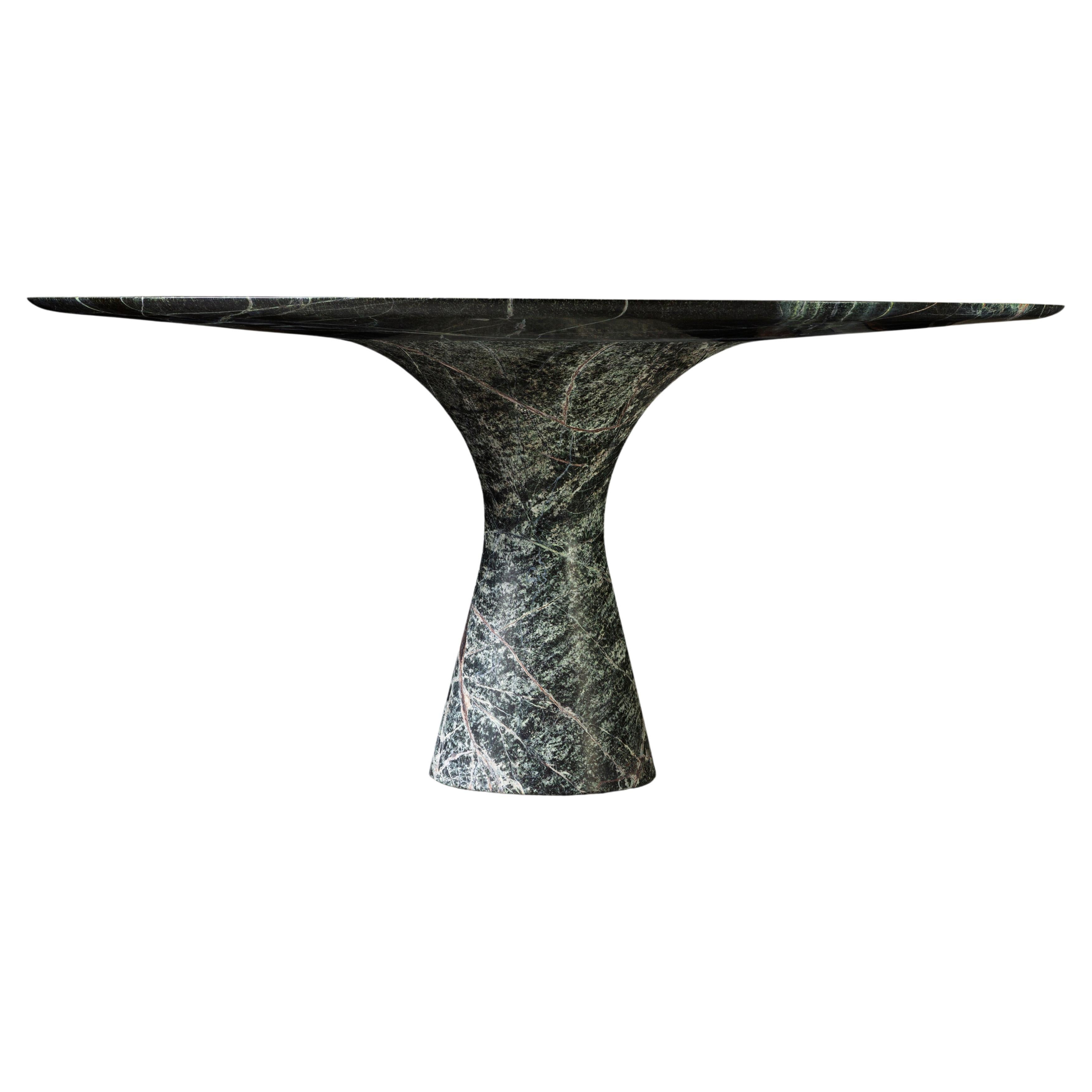 Table ovale en marbre contemporain raffiné vert Picasso 210/75 en vente