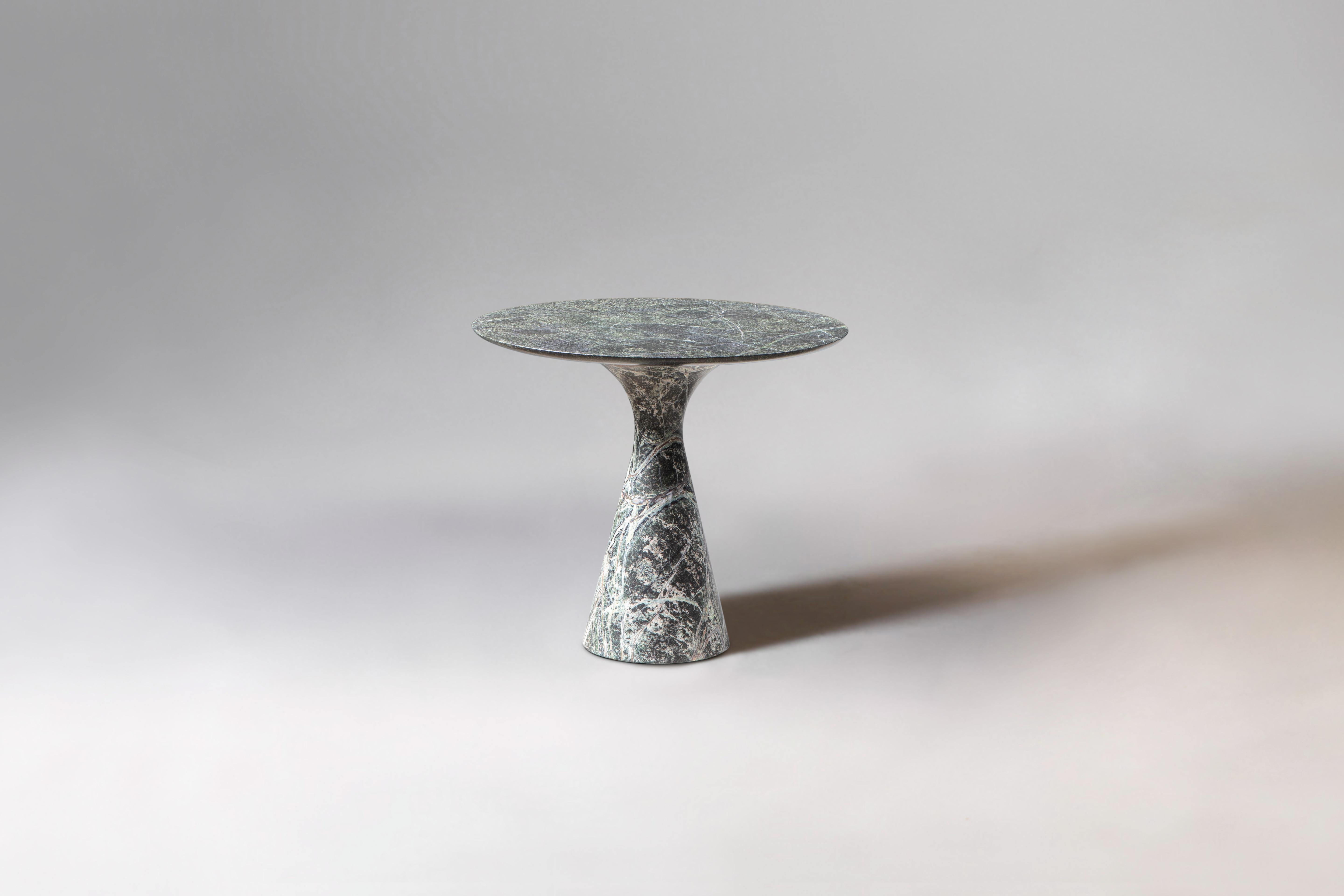 Picasso Green Refined Contemporary Marble Side Table 62/45
Dimensions: Diameter 62 x height 45 cm
Materials: Picasso Green

Angelo is the essence of a round table in natural stone, a sculptural shape in robust material with elegant lines and refined