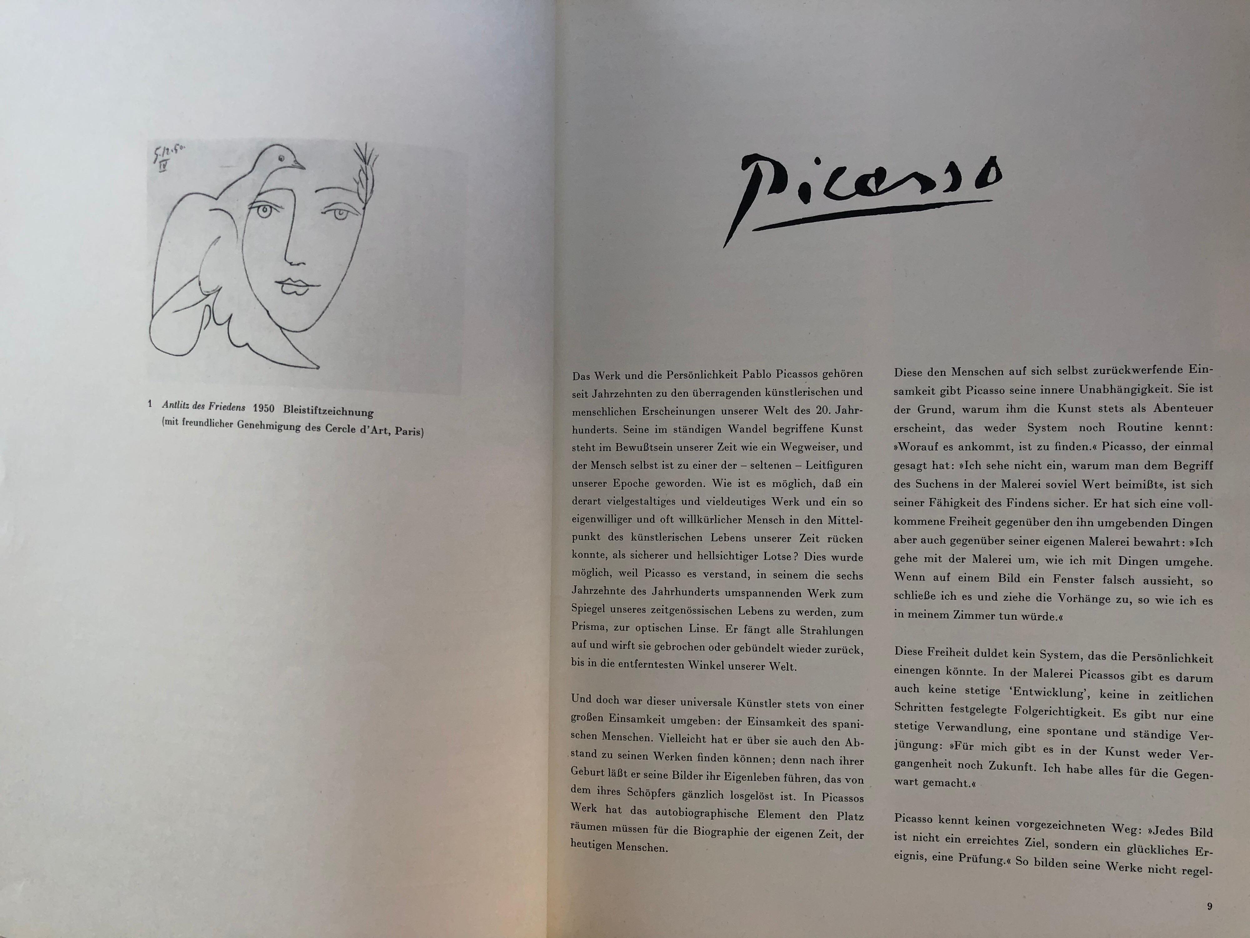 Picasso, Hans Jaffe, Buchclub Zurich, Droits Paris et Cosmopress, 1969 In Good Condition In Sofia, BG