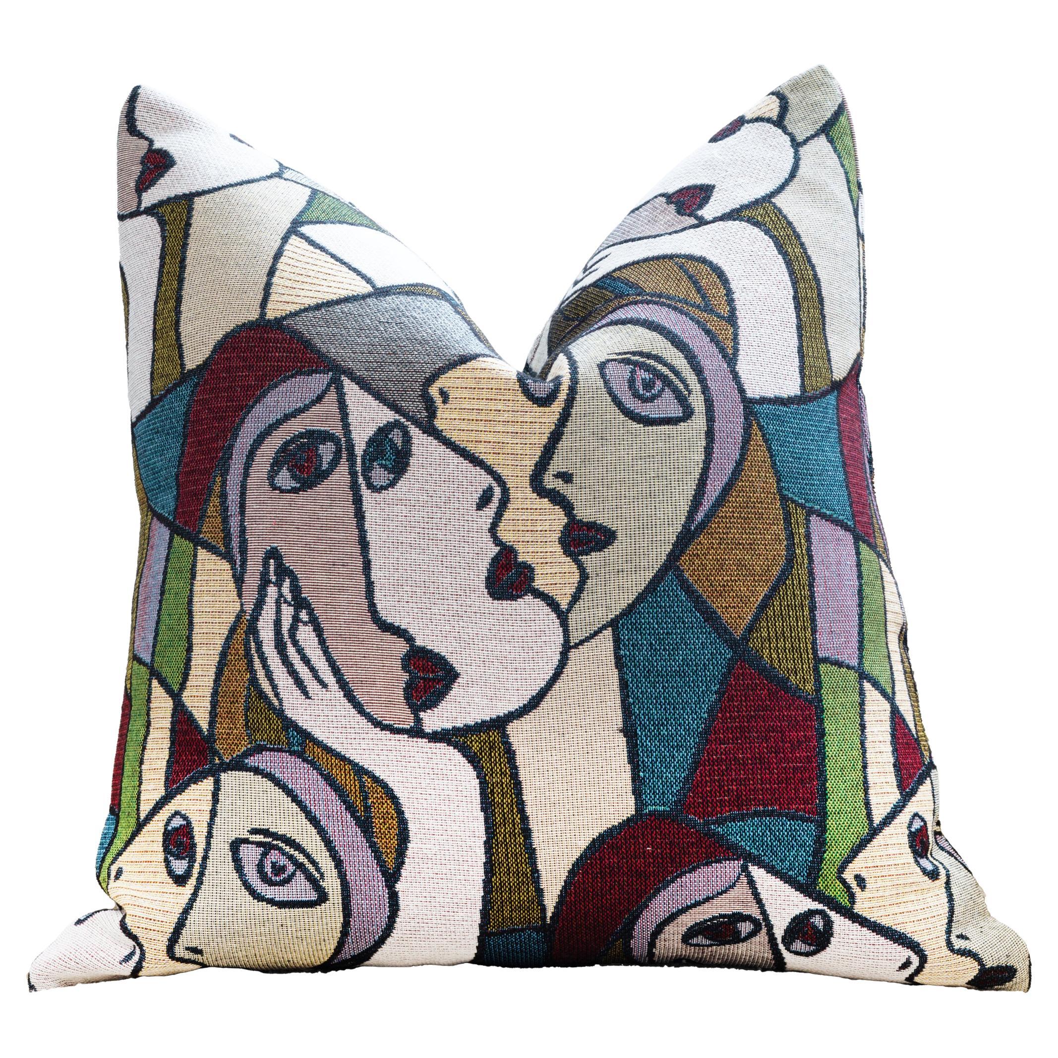 Picasso Inspired Throw Pillows by Nicholas Wolfe For Sale