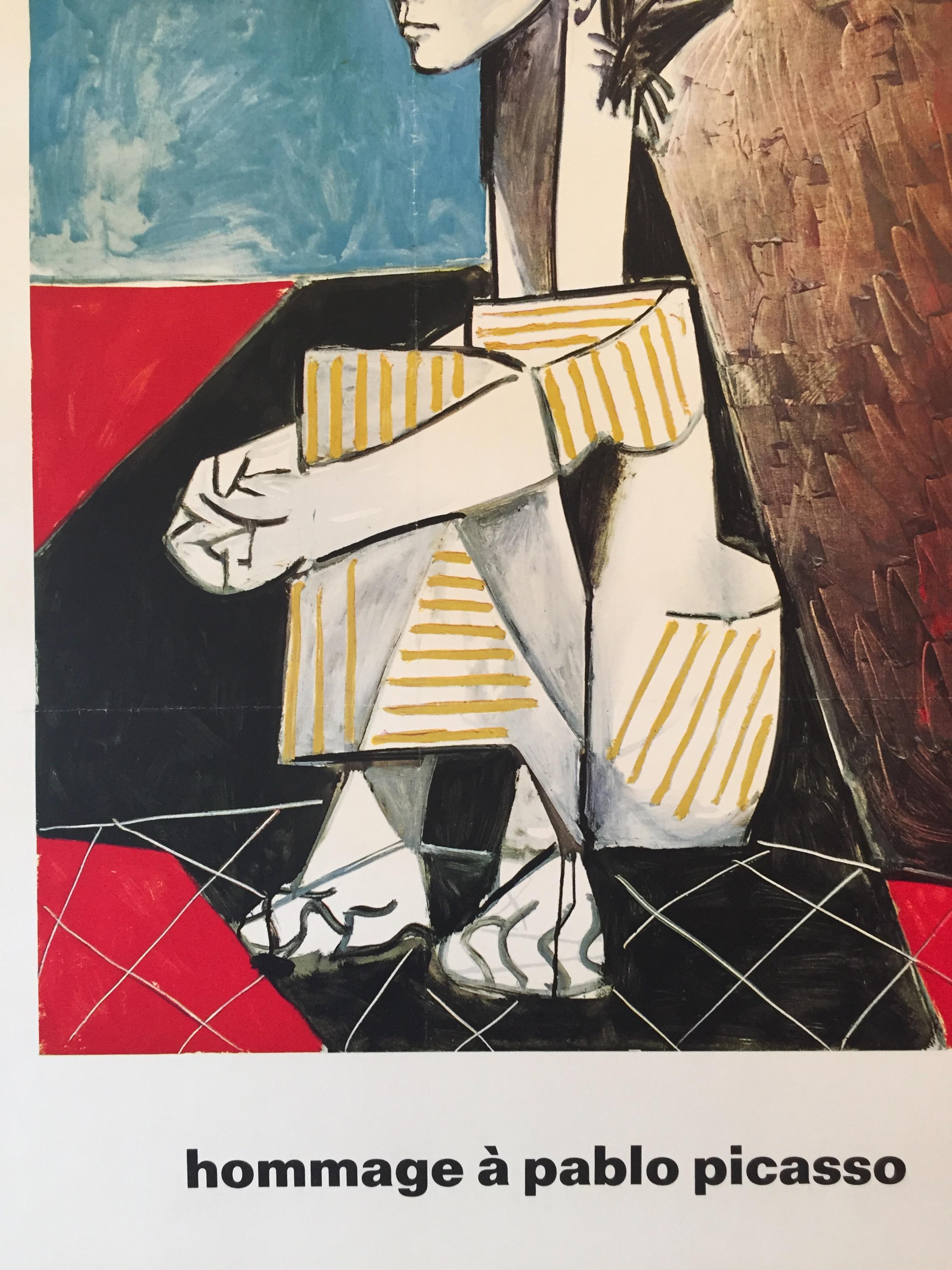 French Picasso, Late 20th Century Original Exhibition Poster, 'Bibliothèque Nationale'
