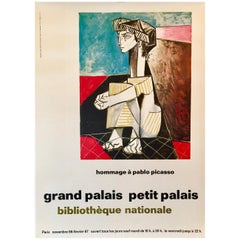 Picasso, Late 20th Century Original Exhibition Poster, 'Bibliothèque Nationale'
