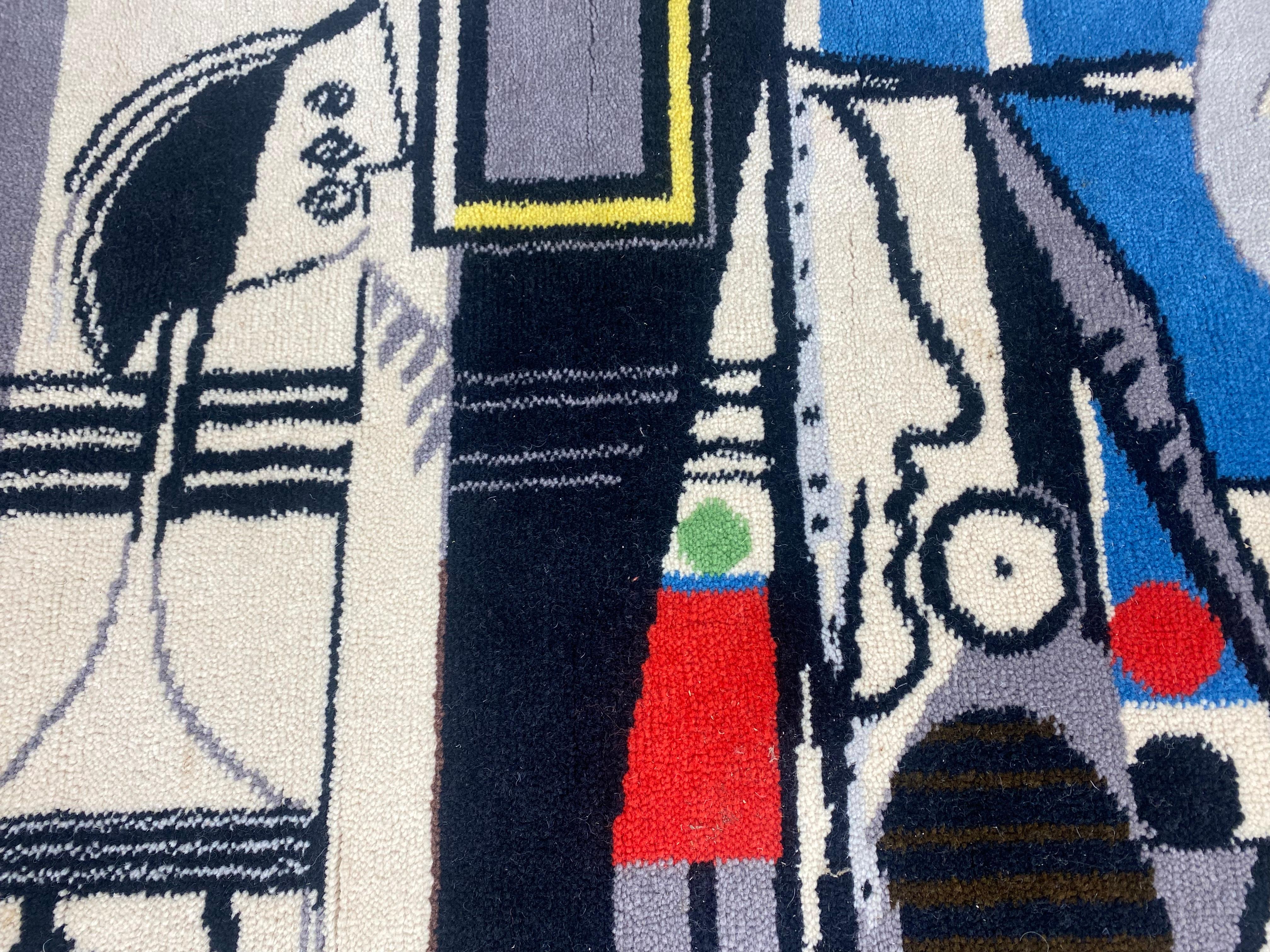 Picasso limited edition artist rug or Wall hanging by Desso, Netherlands 1996

Based on the work of Pablo Picasso entitled 