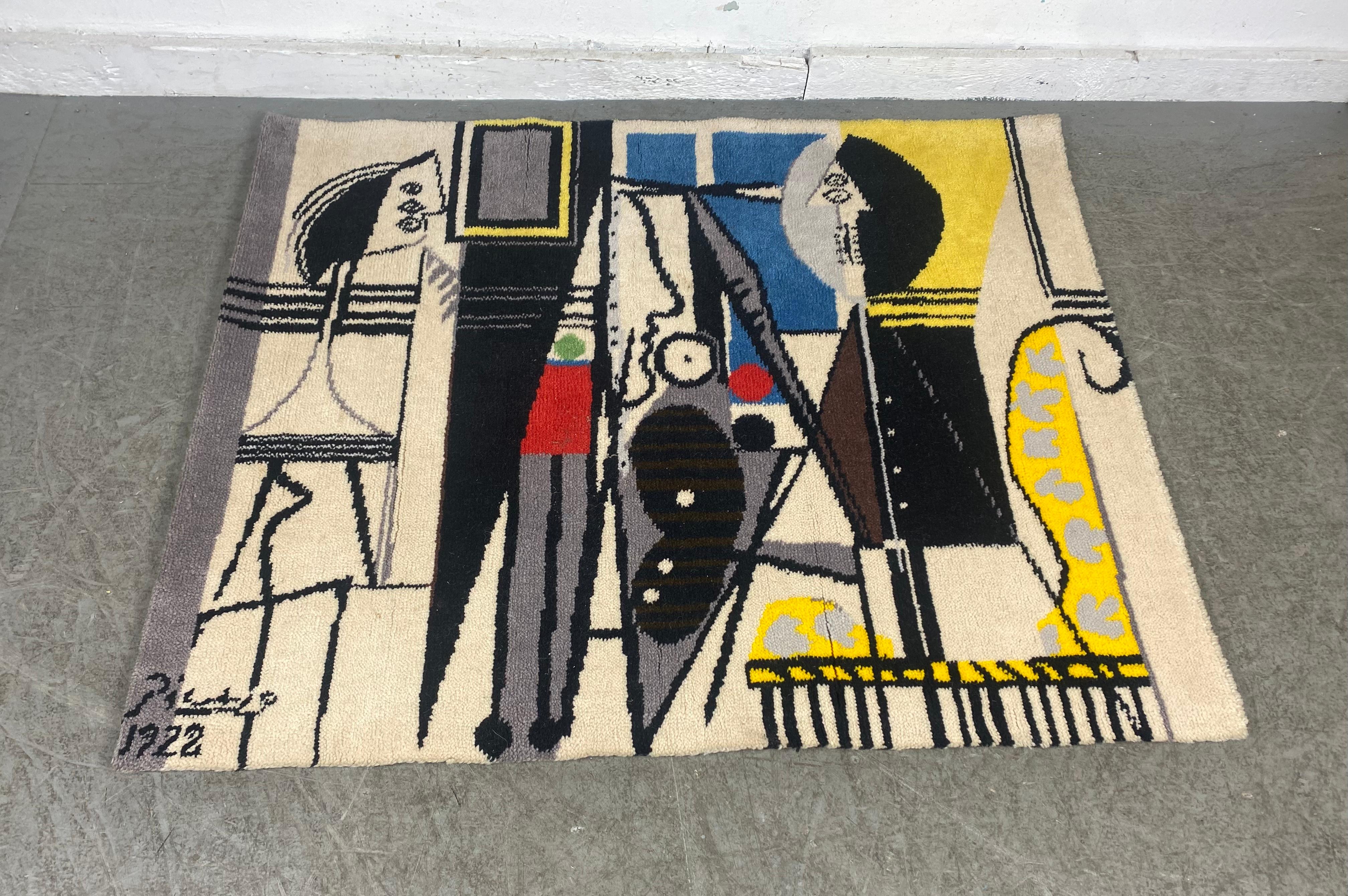 Dutch Picasso Limited Edition Artist Rug/Wall hanging by Desso, Netherlands, 1996 For Sale