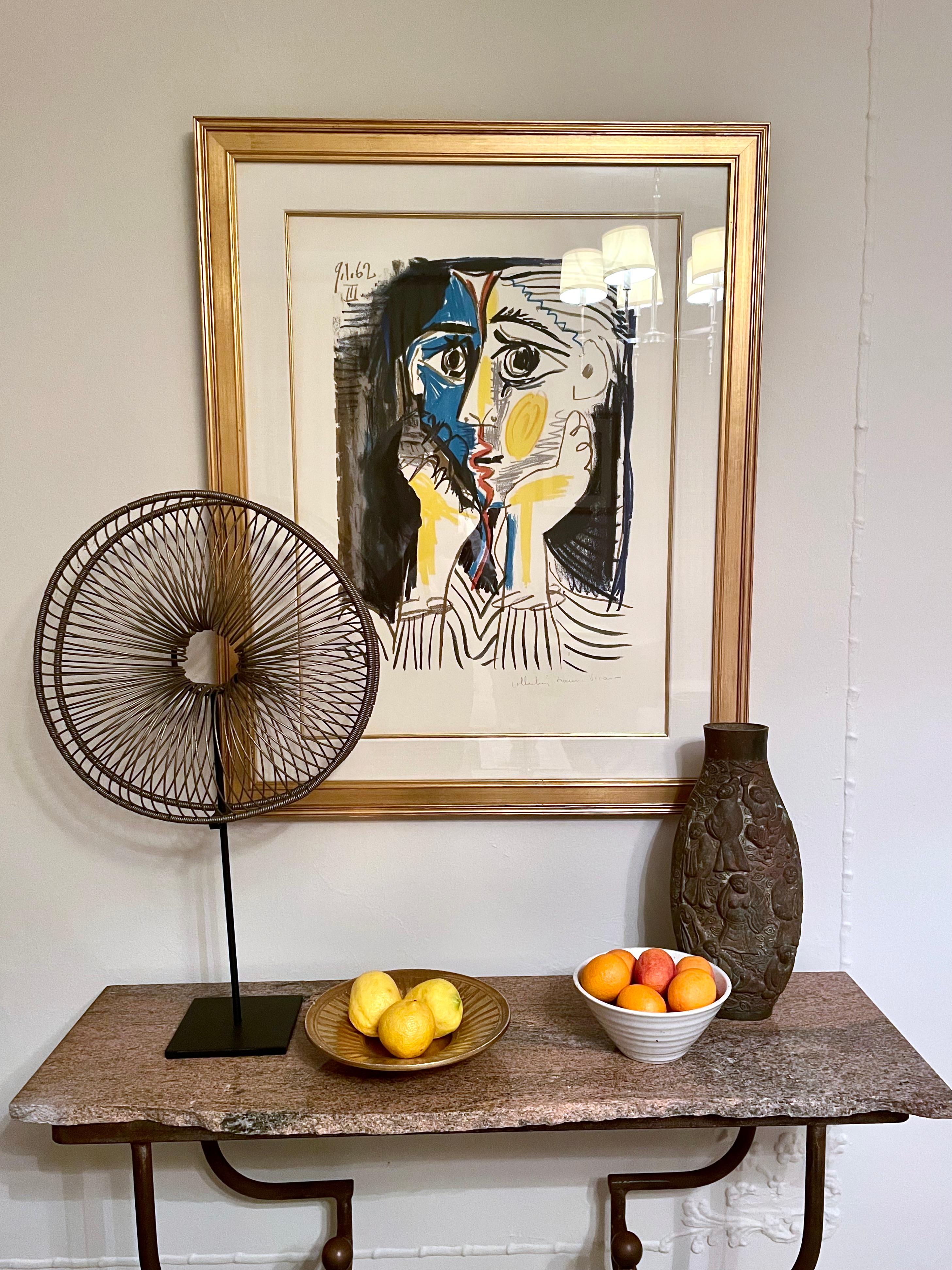 Lithographie de Picasso - « Double Face Three » signée Marina Picasso Bon état à Los Angeles, CA