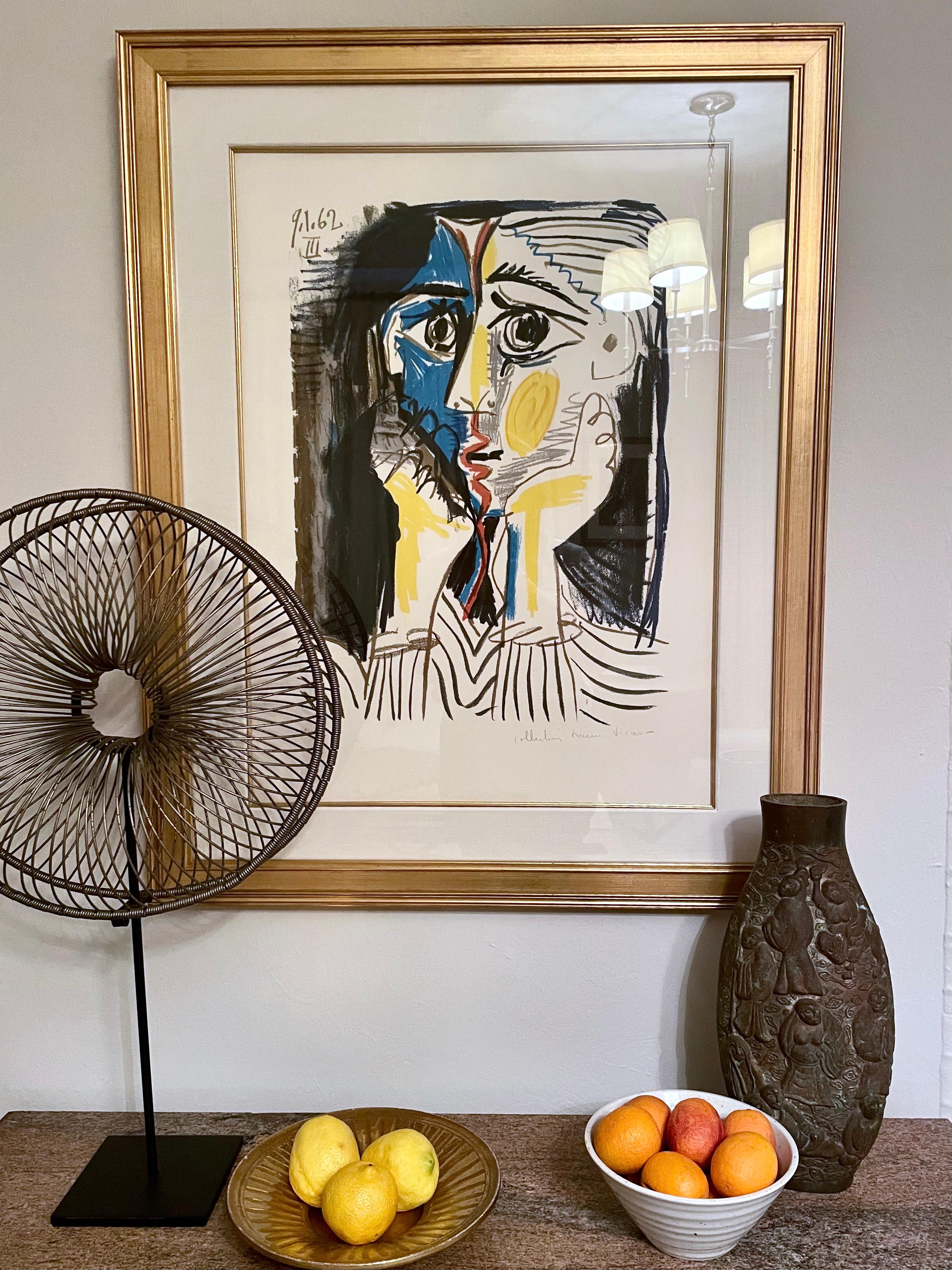 20ième siècle Lithographie de Picasso - « Double Face Three » signée Marina Picasso