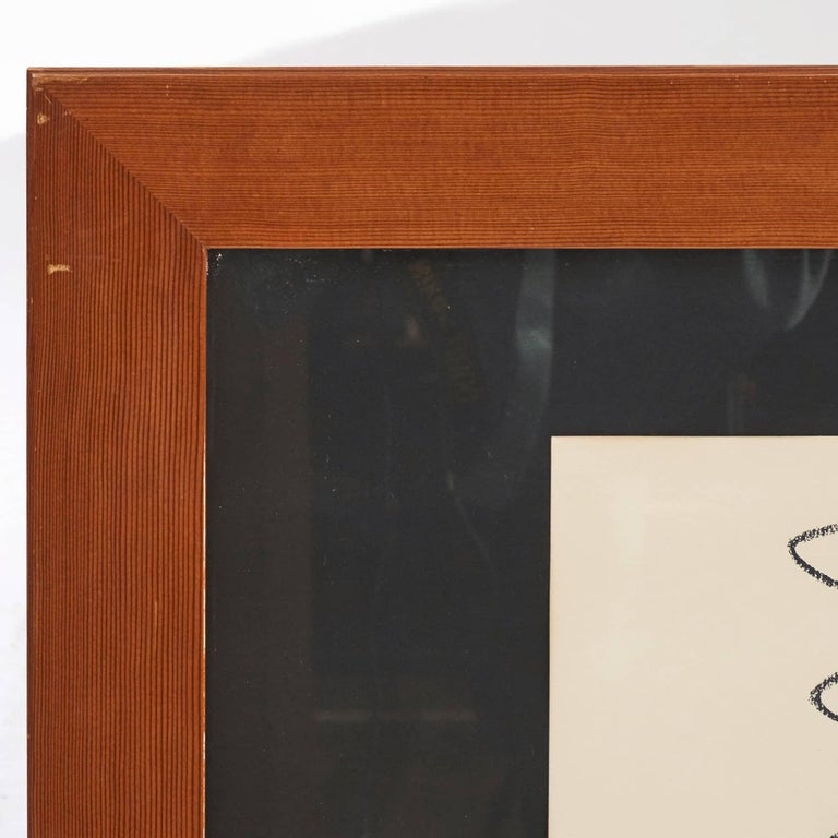 Mid-20th Century Picasso Lithograph In Large Mogens Koch Oregon Pine Frame For Sale