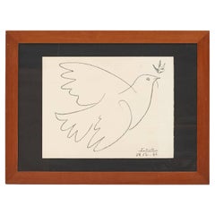 Picasso Lithograph In Large Mogens Koch Oregon Pine Frame