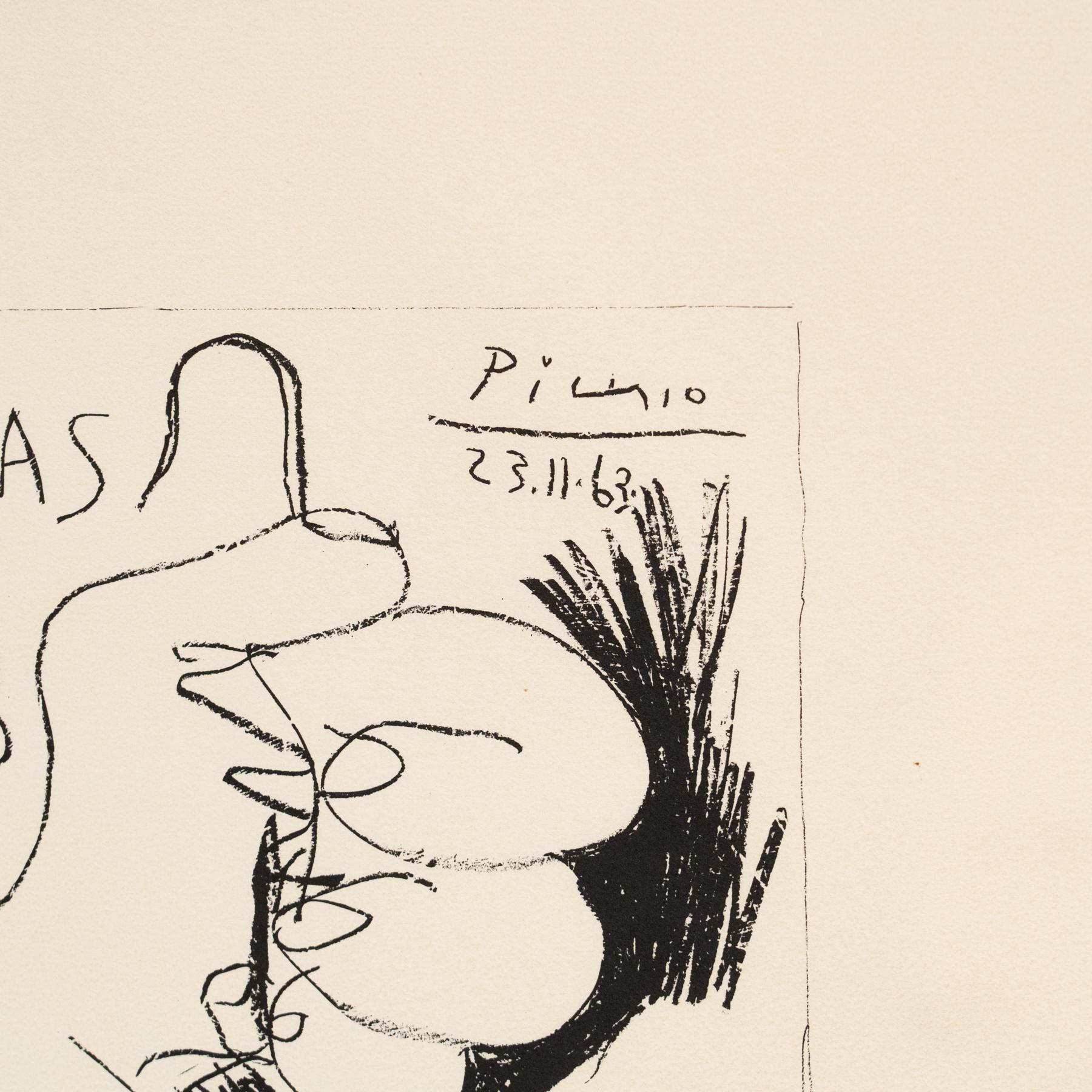 Picasso Lithografie, „Asturias“, 1963 (Mitte des 20. Jahrhunderts) im Angebot