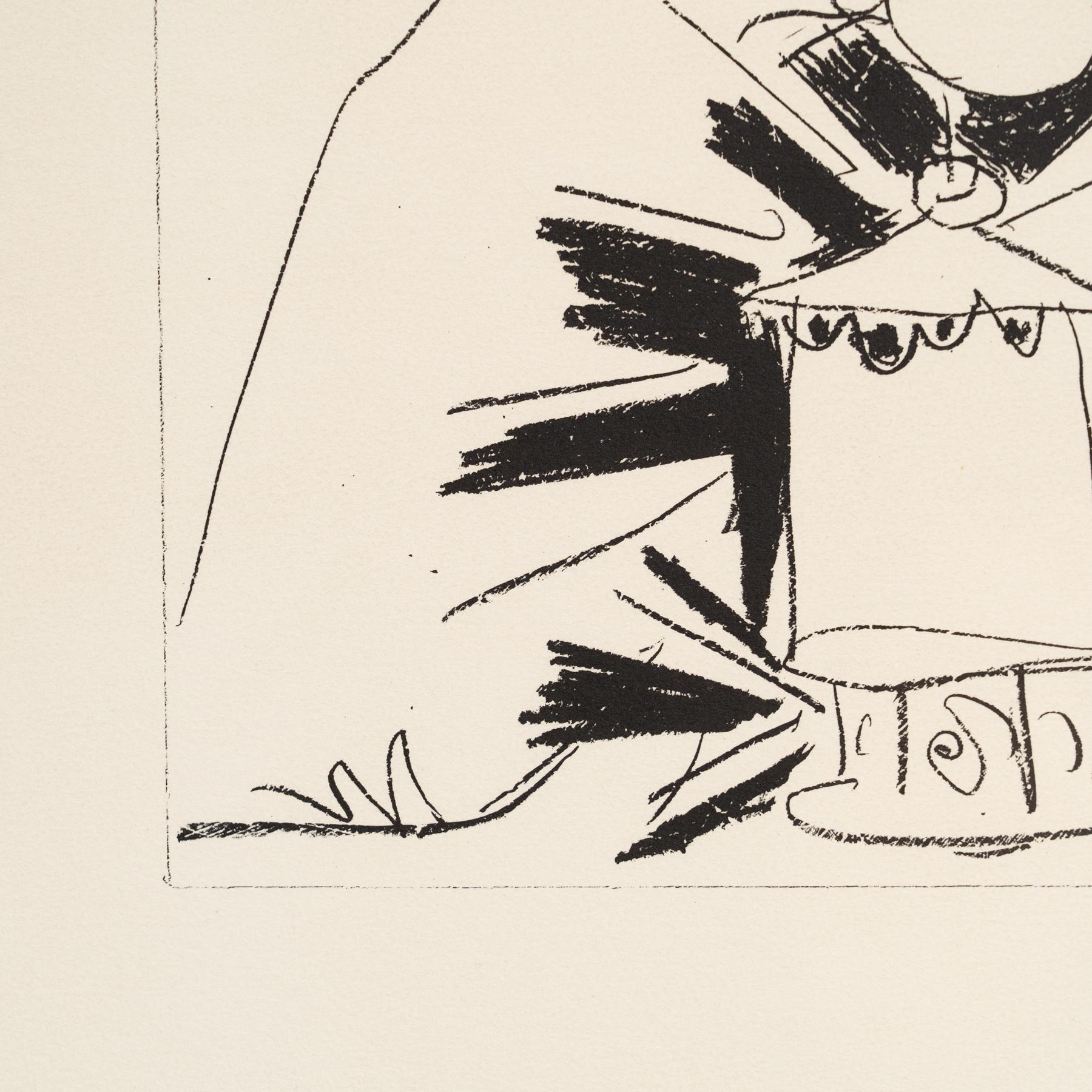 Picasso Lithografie, „Asturias“, 1963 im Angebot 1