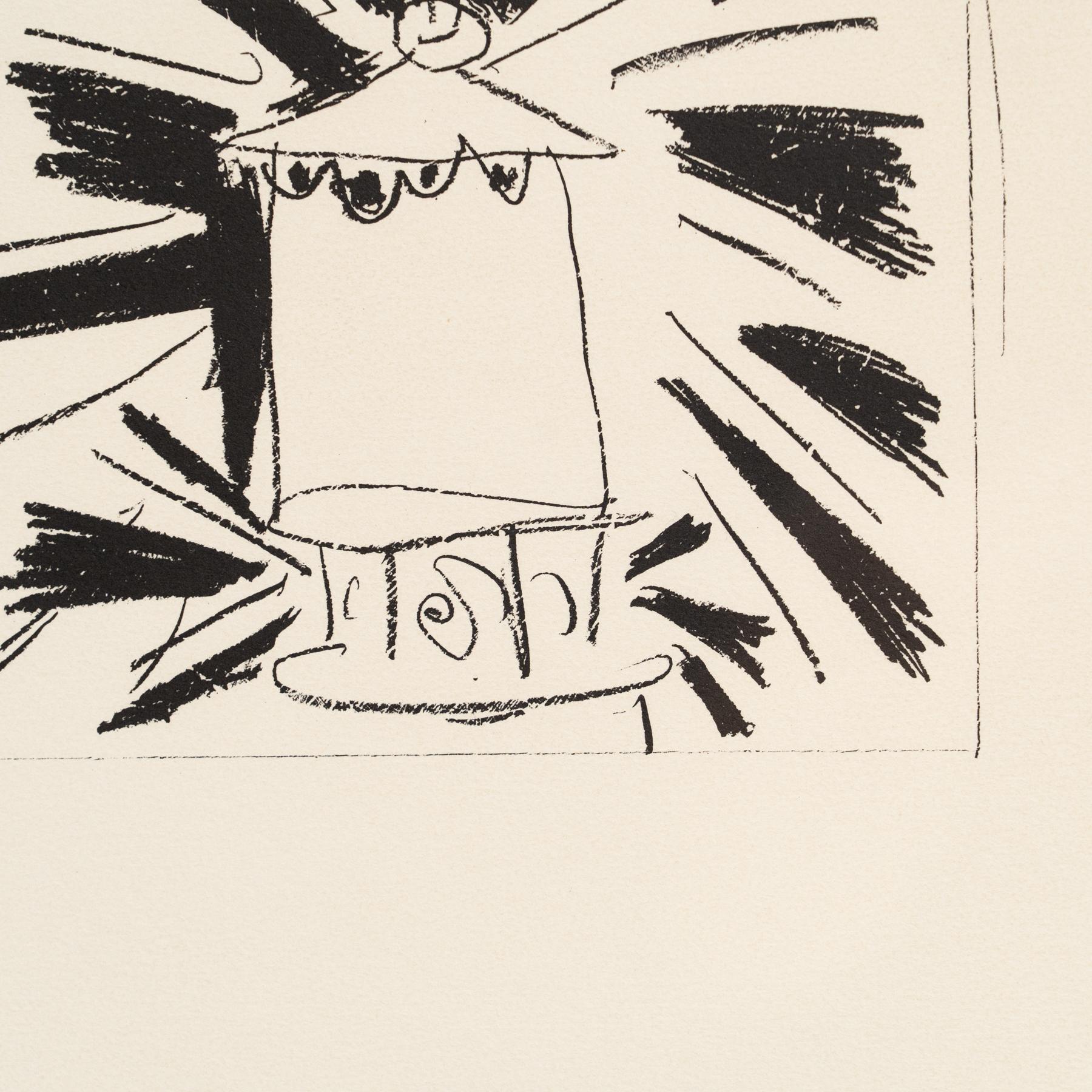 Picasso Lithografie, „Asturias“, 1963 im Angebot 2