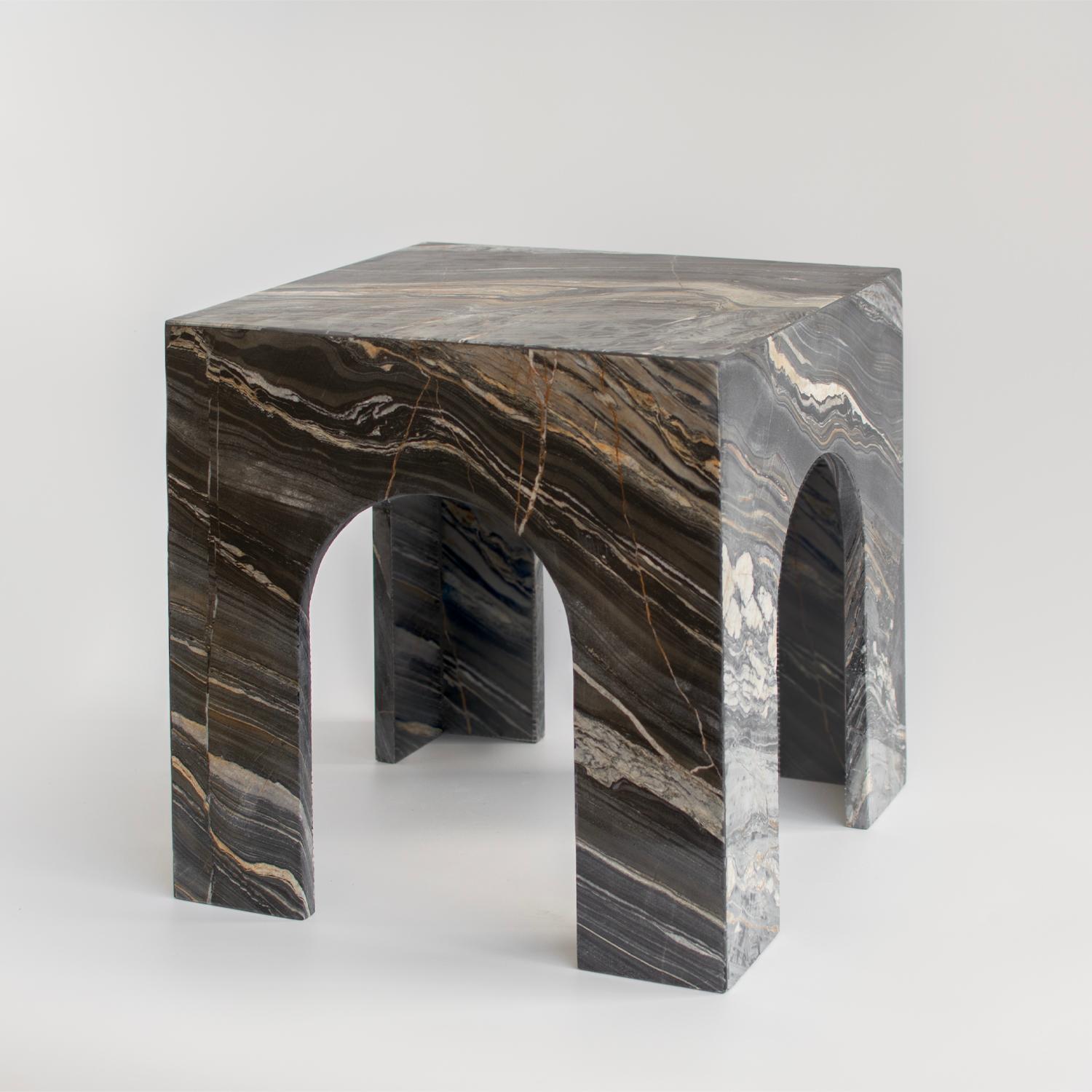 Modern Picasso Marble Arch Side Table For Sale