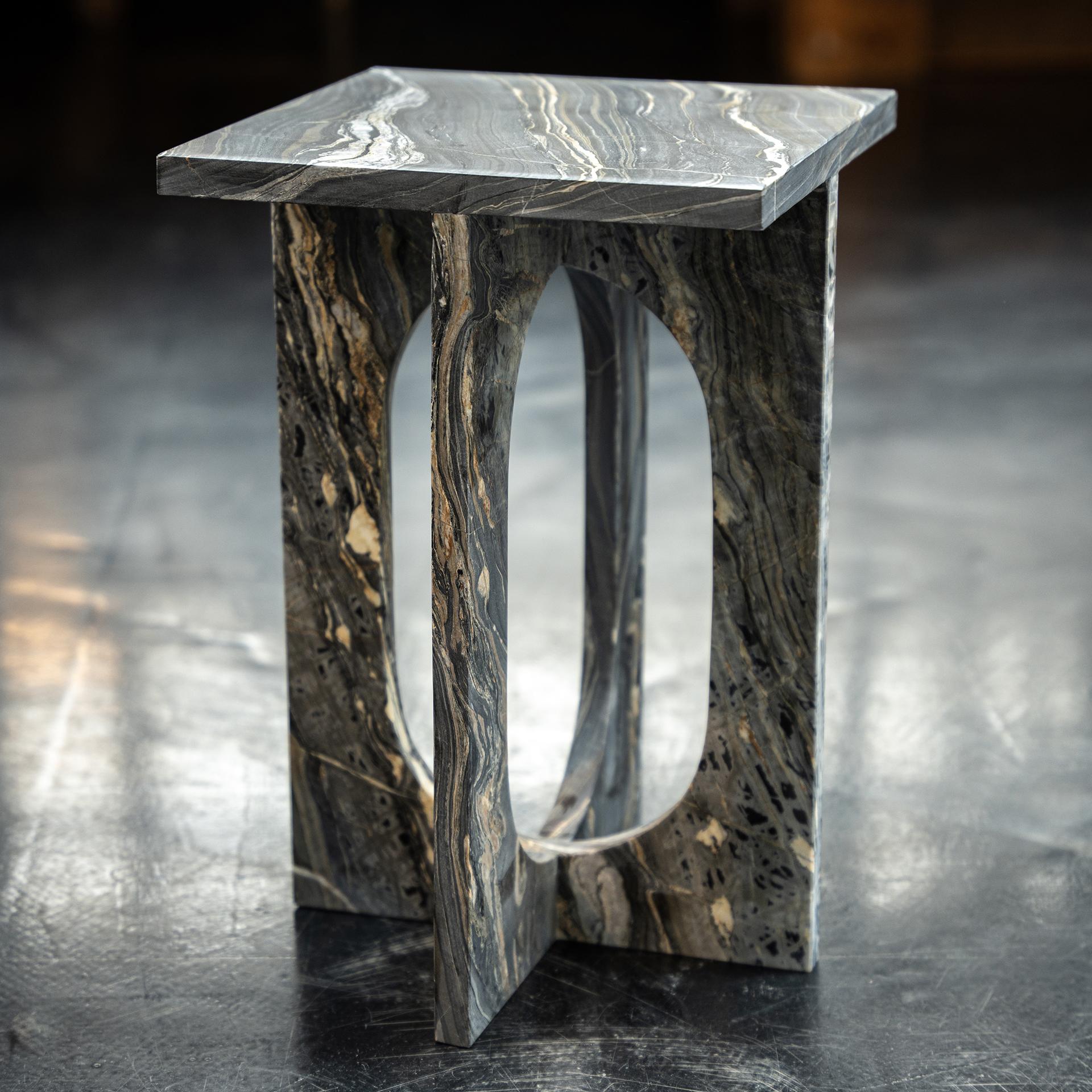 Contemporary Picasso Marble Side Table 'BOND