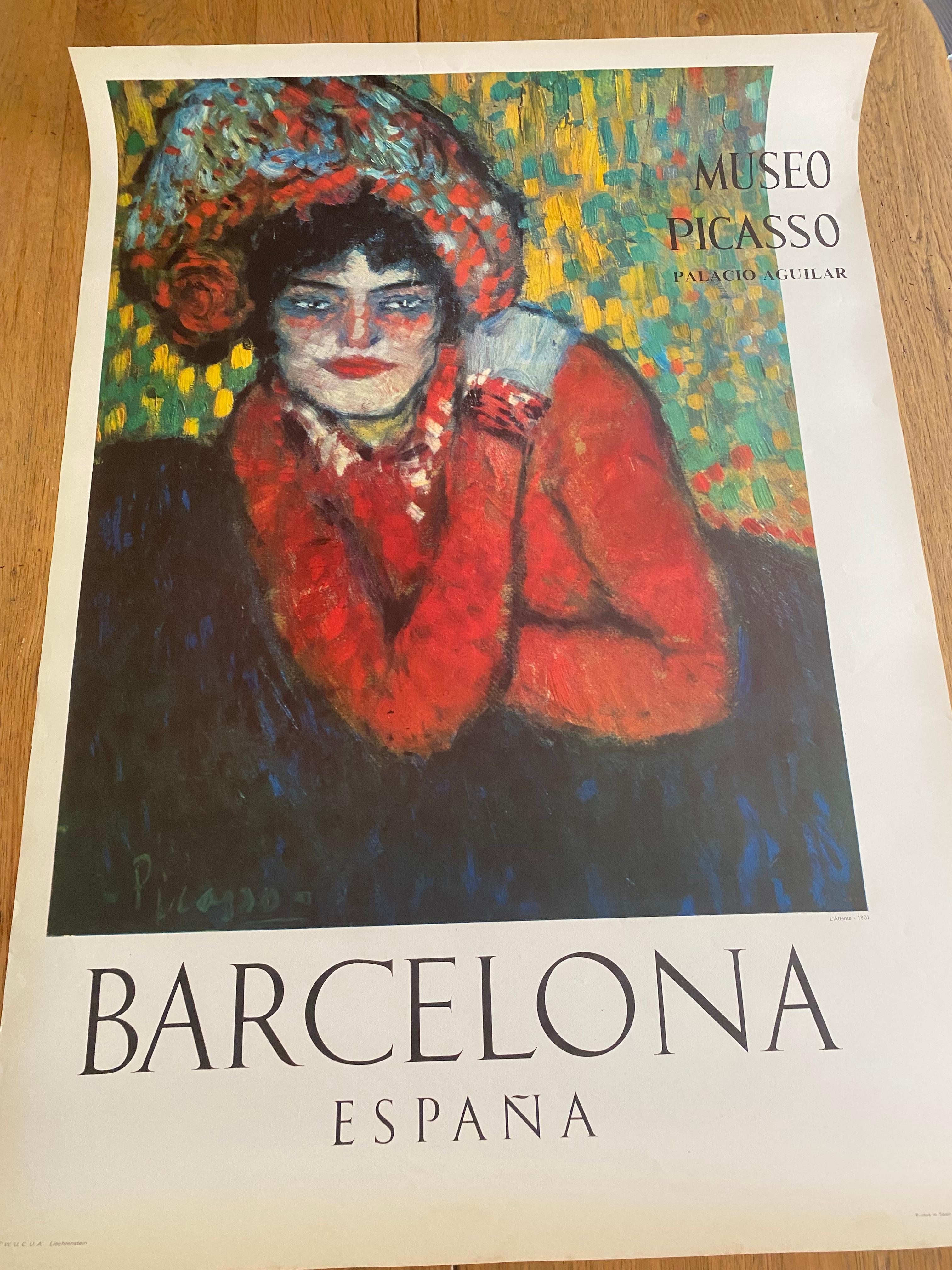 Mid-Century Modern Musée Picasso Barcelone Affiche pfotolithographique 1966 en vente
