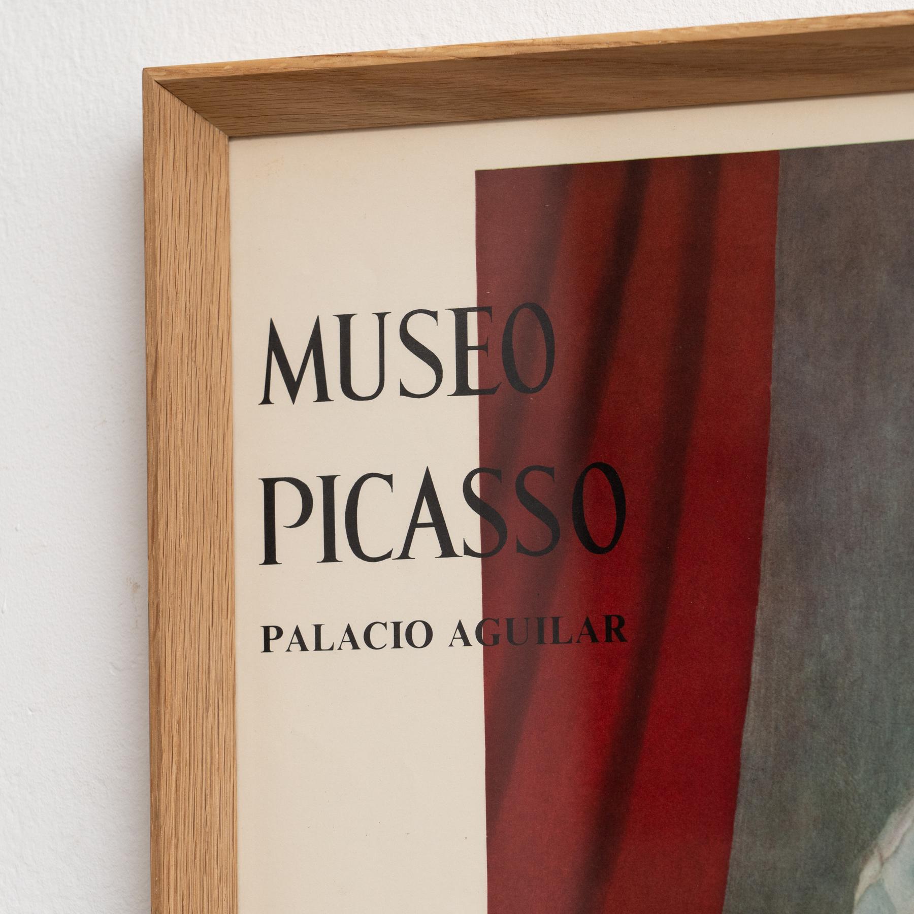 Papier Musée Picasso Marvel : Vintage 'Arlequin' Affiche originale encadrée - 1966 en vente