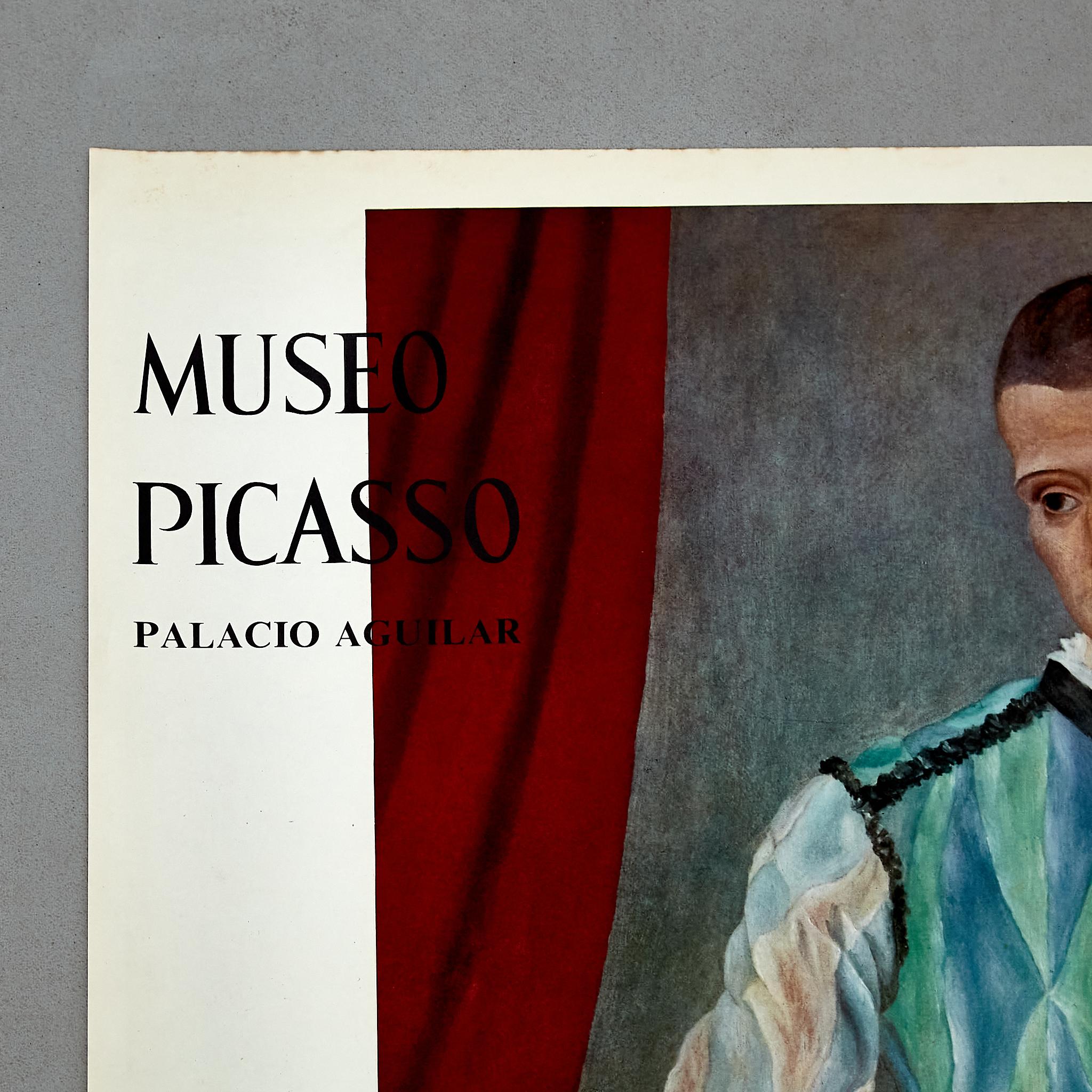 Spanish Picasso Museum Marvel: Vintage 'Arlequin' Original Poster - 1966 For Sale