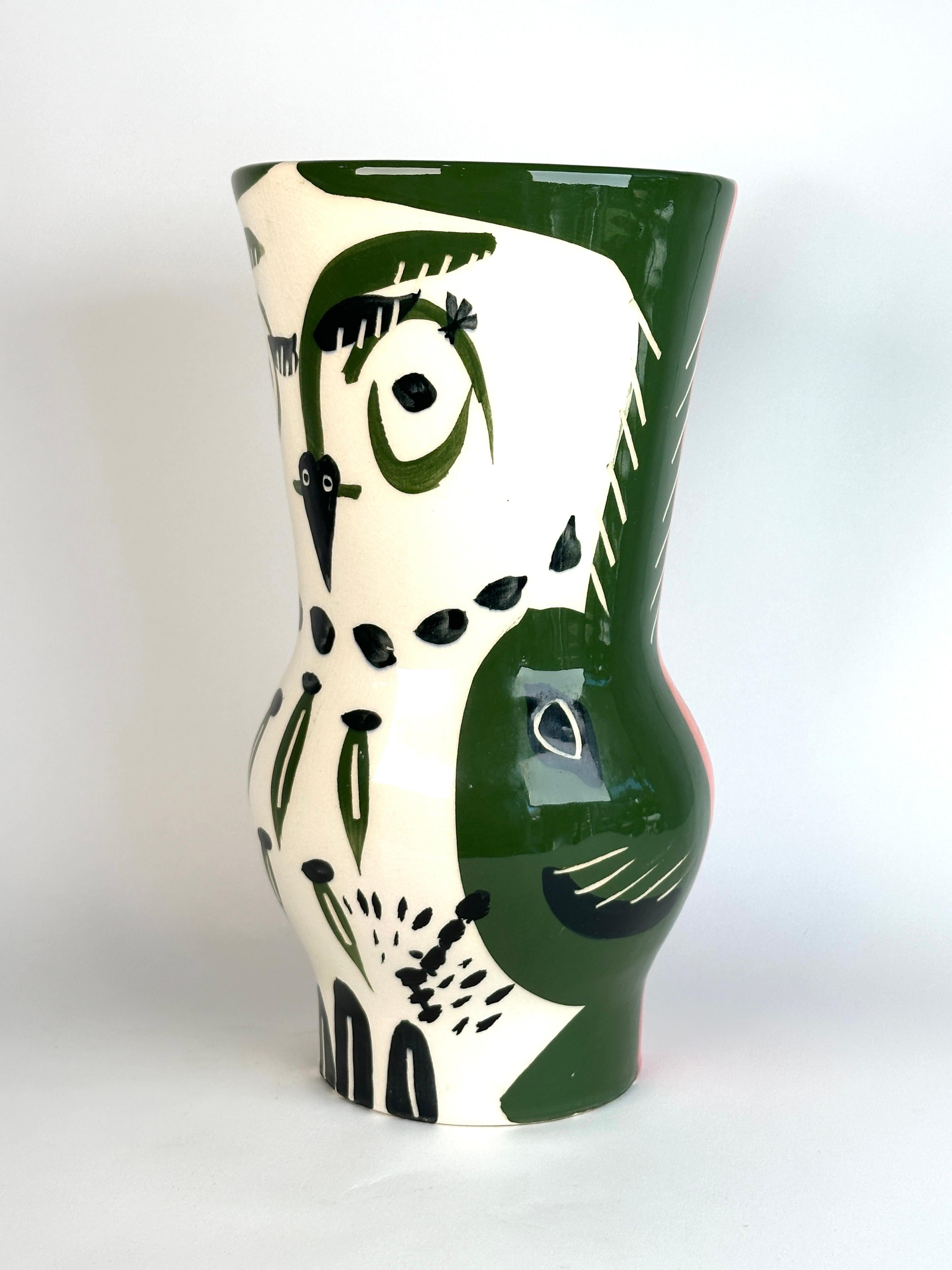 Picasso Owl Vase, Stamped Padilla Edition.

Made in Mexico