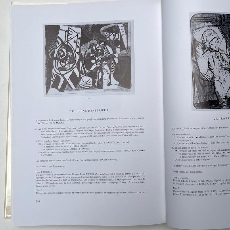Paper Picasso, Peintre-Graveur: Catalogue Raisonné, Tome 1 - Bernhard Geiser, 1990 For Sale