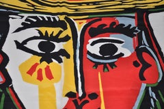 Picasso Portrait Silk Crepe di Chine Scarf