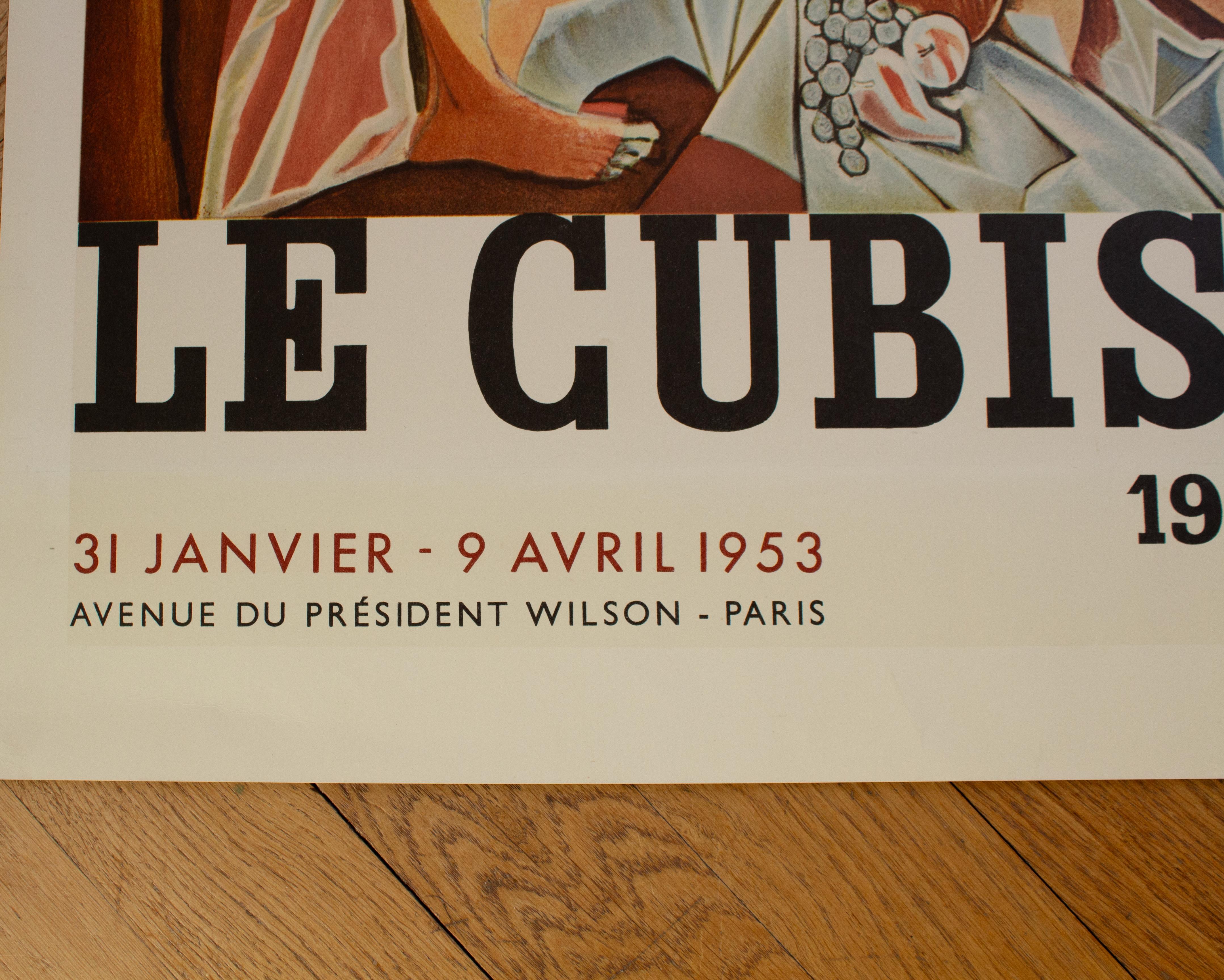 Picasso-Plakat, Le Cubisme, Museum 1907-1914. National D'Art Moderne, Paris 1953 im Zustand „Gut“ im Angebot in Stockholm, SE