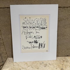 Picasso-Poster, Original Sala Gaspar 61, Dibujos de Picasso, Original