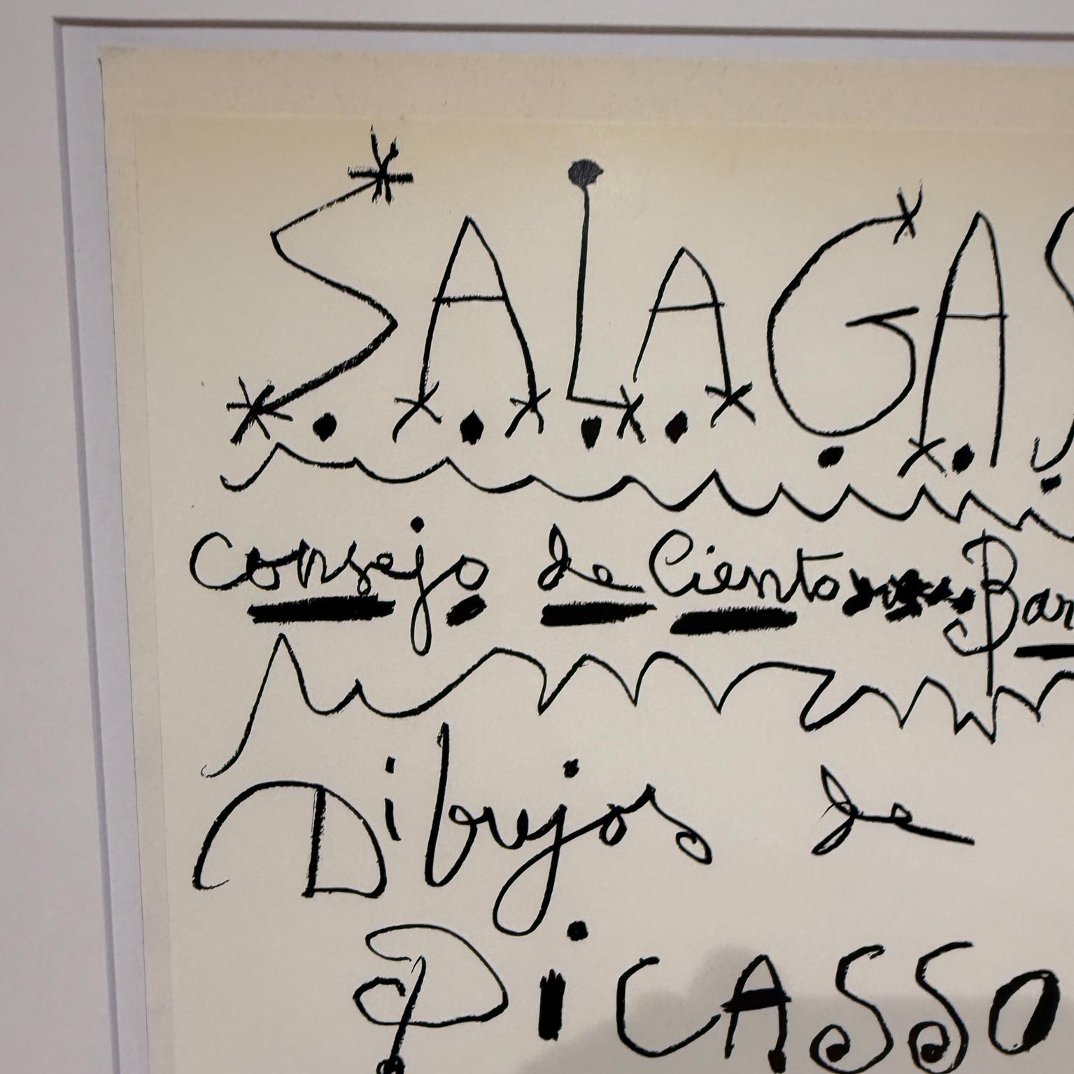 Picasso-Poster, Original Sala Gaspar 61, Dibujos de Picasso, Original (Moderne der Mitte des Jahrhunderts) im Angebot