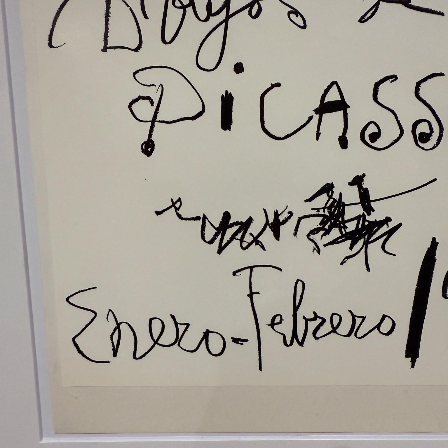 Picasso-Poster, Original Sala Gaspar 61, Dibujos de Picasso, Original (20. Jahrhundert) im Angebot