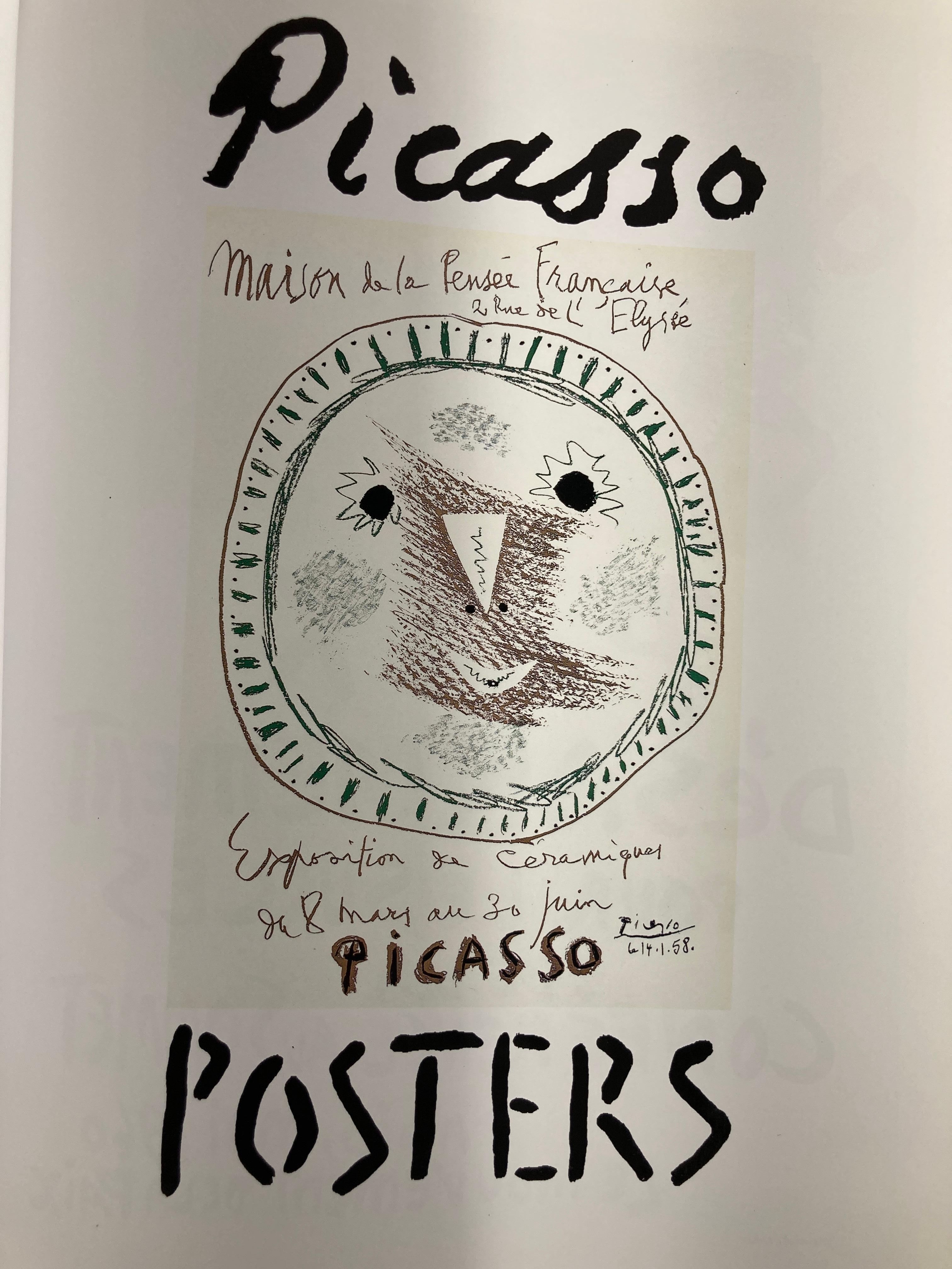 'Picasso Posters' Cubism Red Pablo Picasso Large Hardcover Art Book In Good Condition In North Hollywood, CA