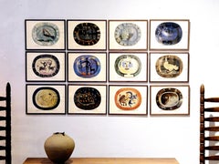 Picasso, prints 12 pcs  "Céramiques De Picasso" printed by Albert Skira, 1948