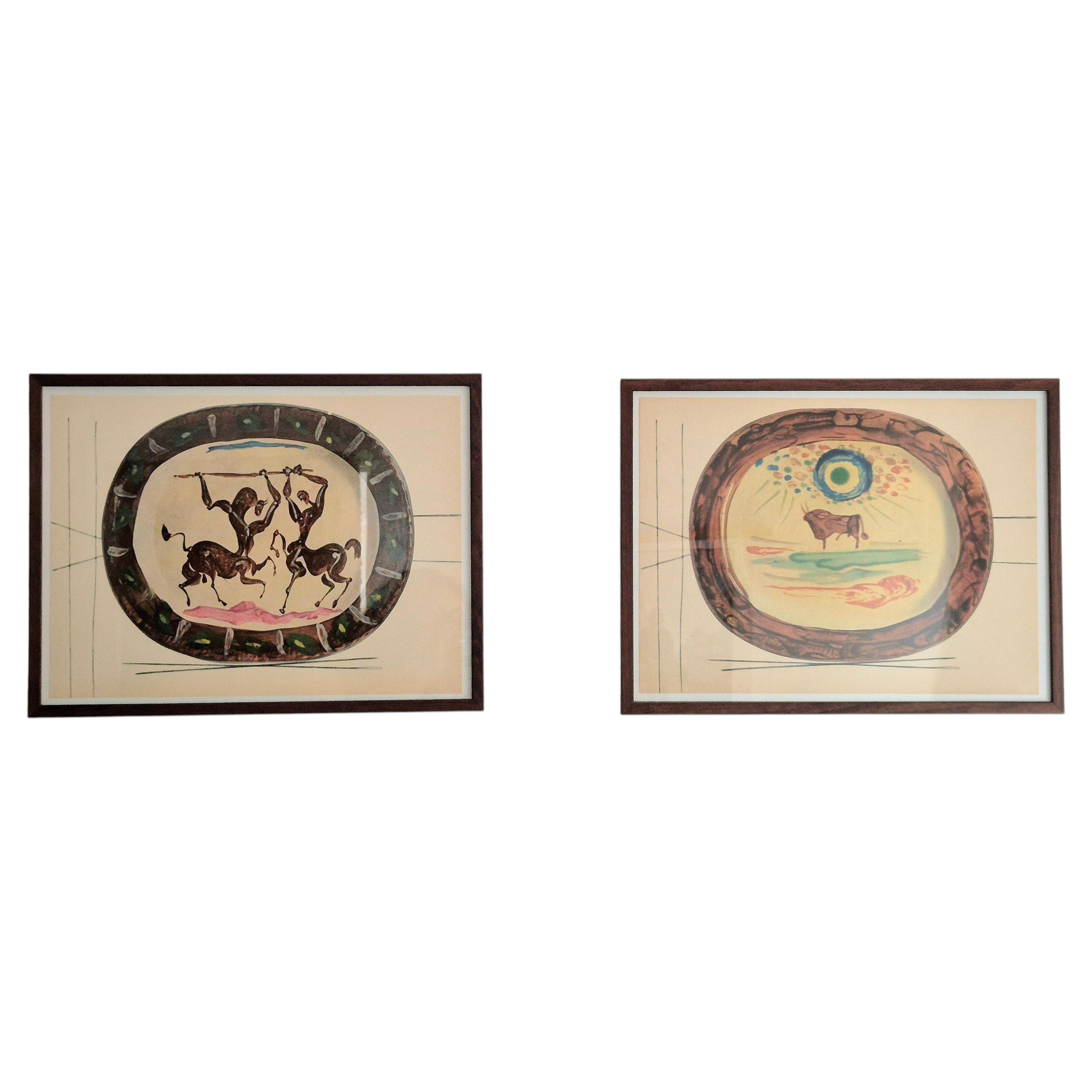 Picasso, prints 2 pcs  "Céramiques De Picasso" printed by Albert Skira, 1948 For Sale