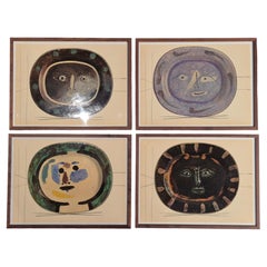 Picasso, prints 4 pcs  "Céramiques De Picasso" printed by Albert Skira, 1948