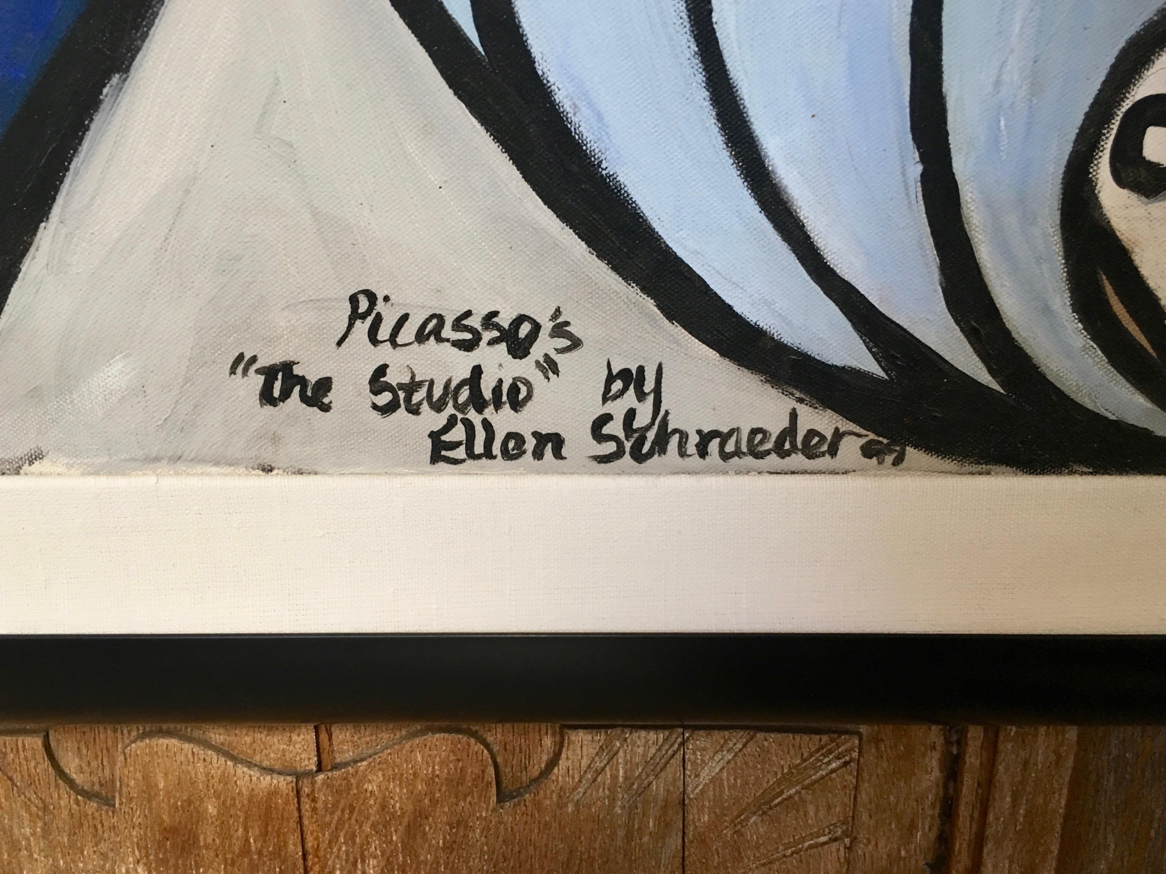 North American Picasso Style Painting by Ellen Schraeder
