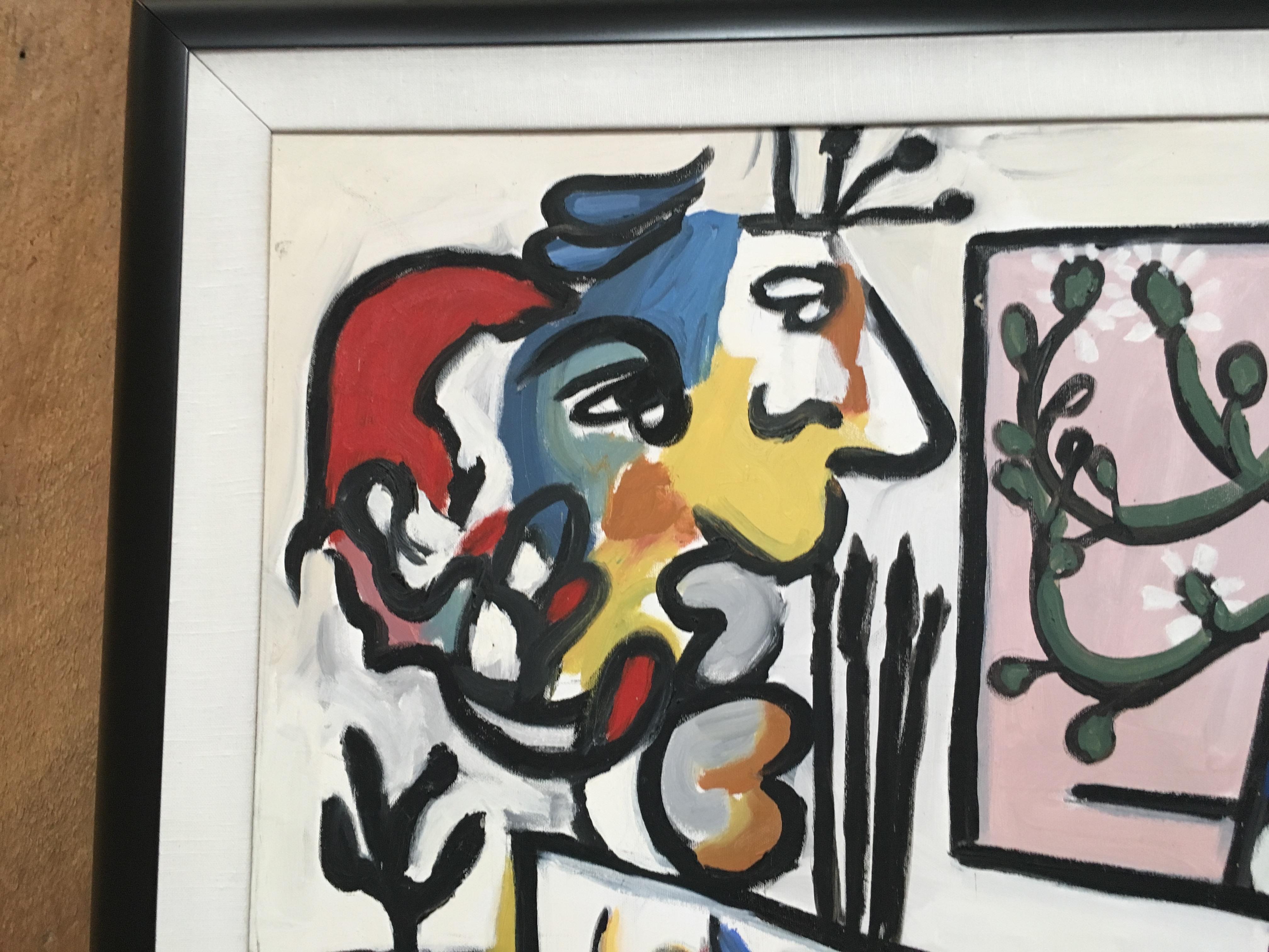 20th Century Picasso Style Painting by Ellen Schraeder