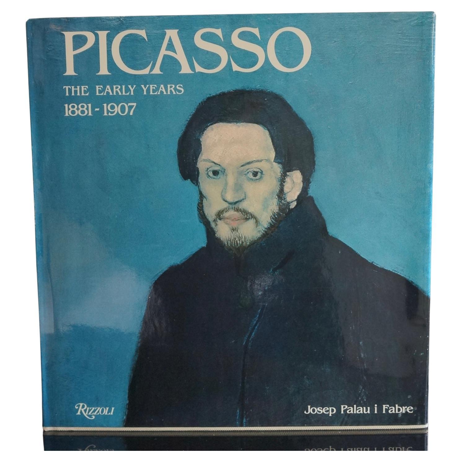 Livre d'art à couverture rigide de Palau i Fabre : "Picasso, ses premières années, 1881-1907 