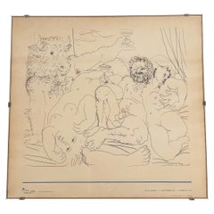 Picasso, Vintage Exhibition Poster, Villa Medici, Suite Vollard, 1983.