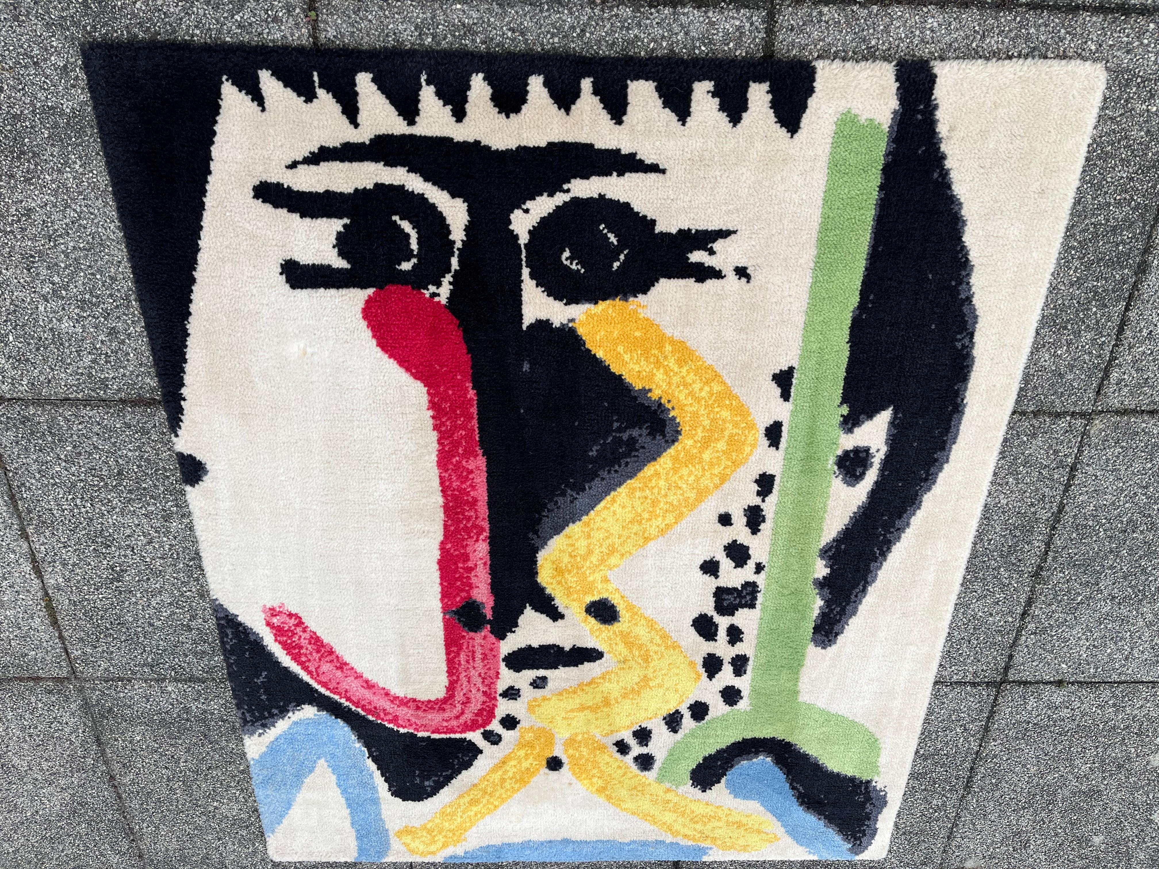 Hand-Carved Picasso Wall Rug for Desso Limited Edition For Sale