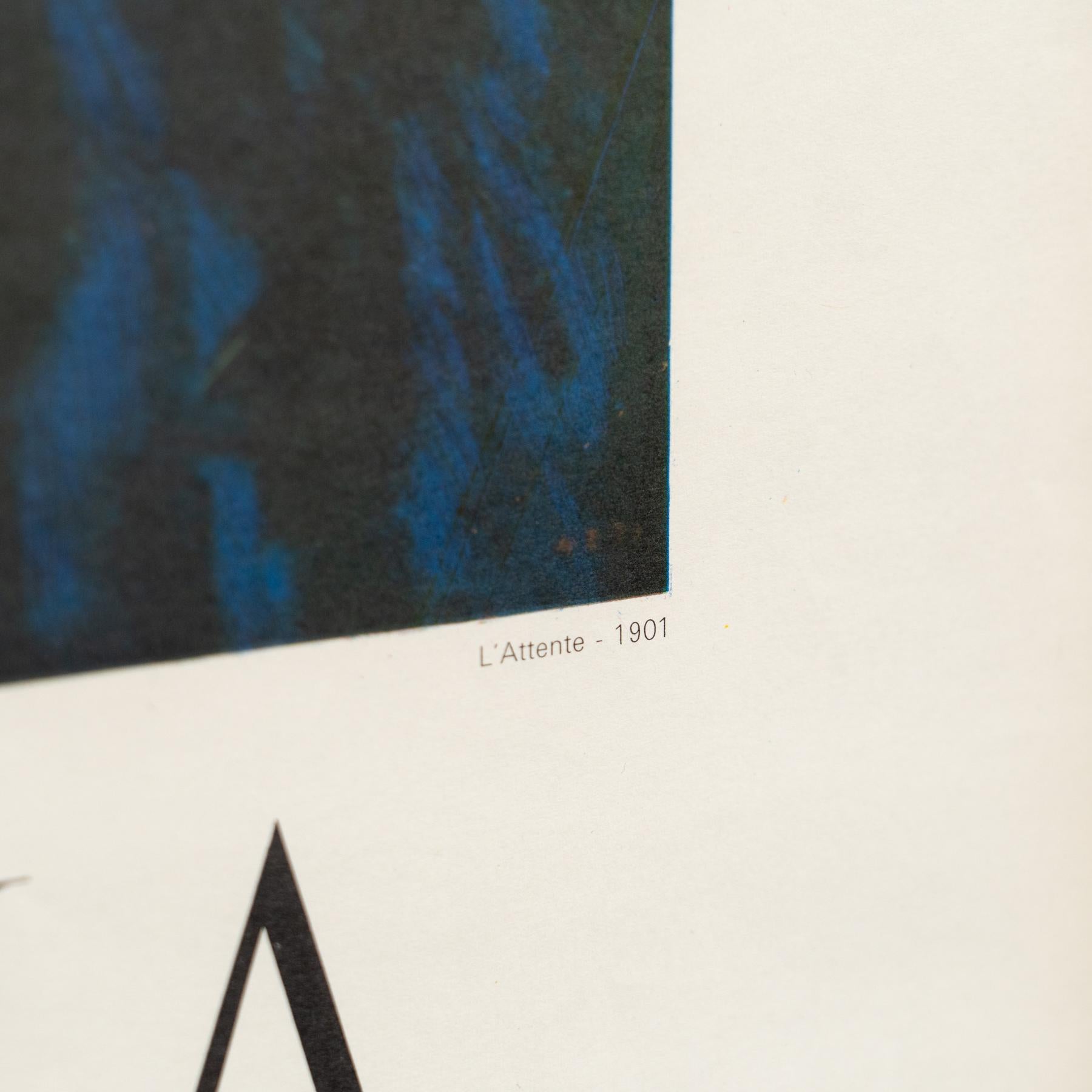 Picassos „L'Attente 1901“: Original gerahmtes Museo Picasso-Poster, 1966 im Angebot 2