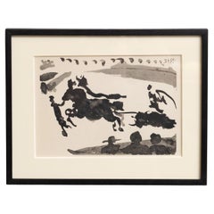 Stampa incorniciata di "Toros y Toreros" di Picasso - 1961 Prima edizione