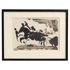 Picasso’s "Toros y Toreros" Framed Print – 1961 First Edition
