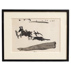 Picasso’s "Toros y Toreros" Framed Print – 1961 First Edition