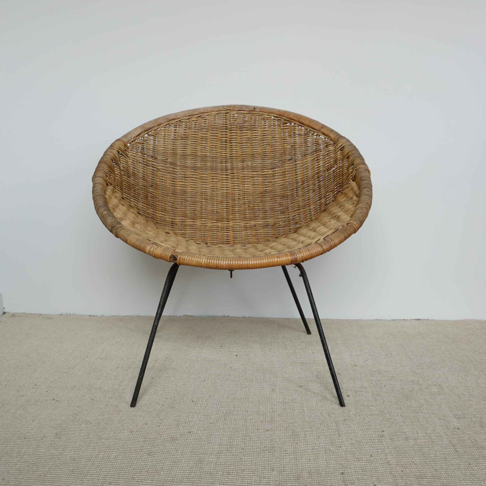 A Wicker and steel armchair from Galerie Madoura, belonging to the great cubist master, Pablo Picasso. Later plaque attached to back. Full provenance available.


