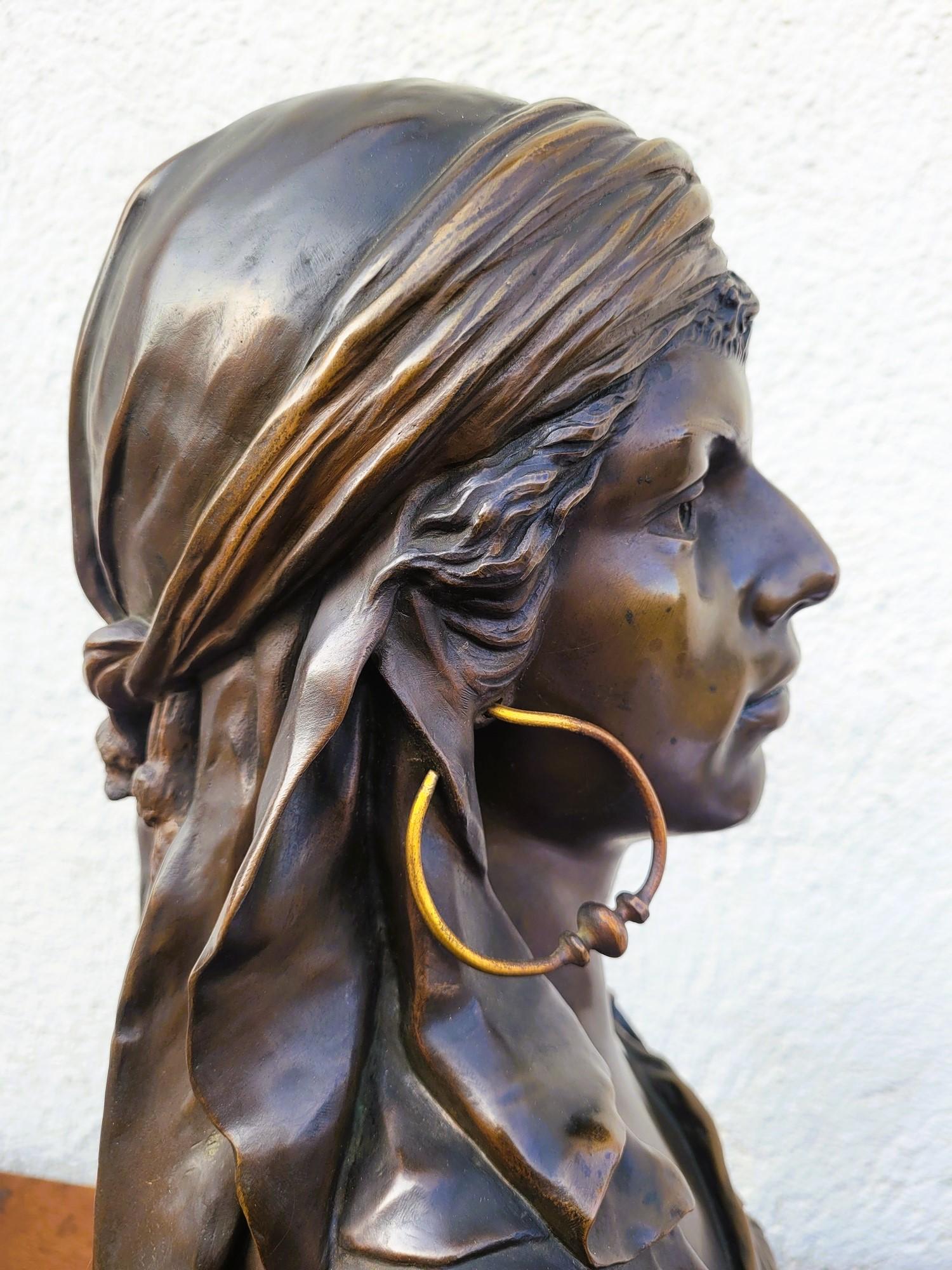 Picault - Dalila, scultura in bronzo firmata, fine XIX secolo in vendita 11