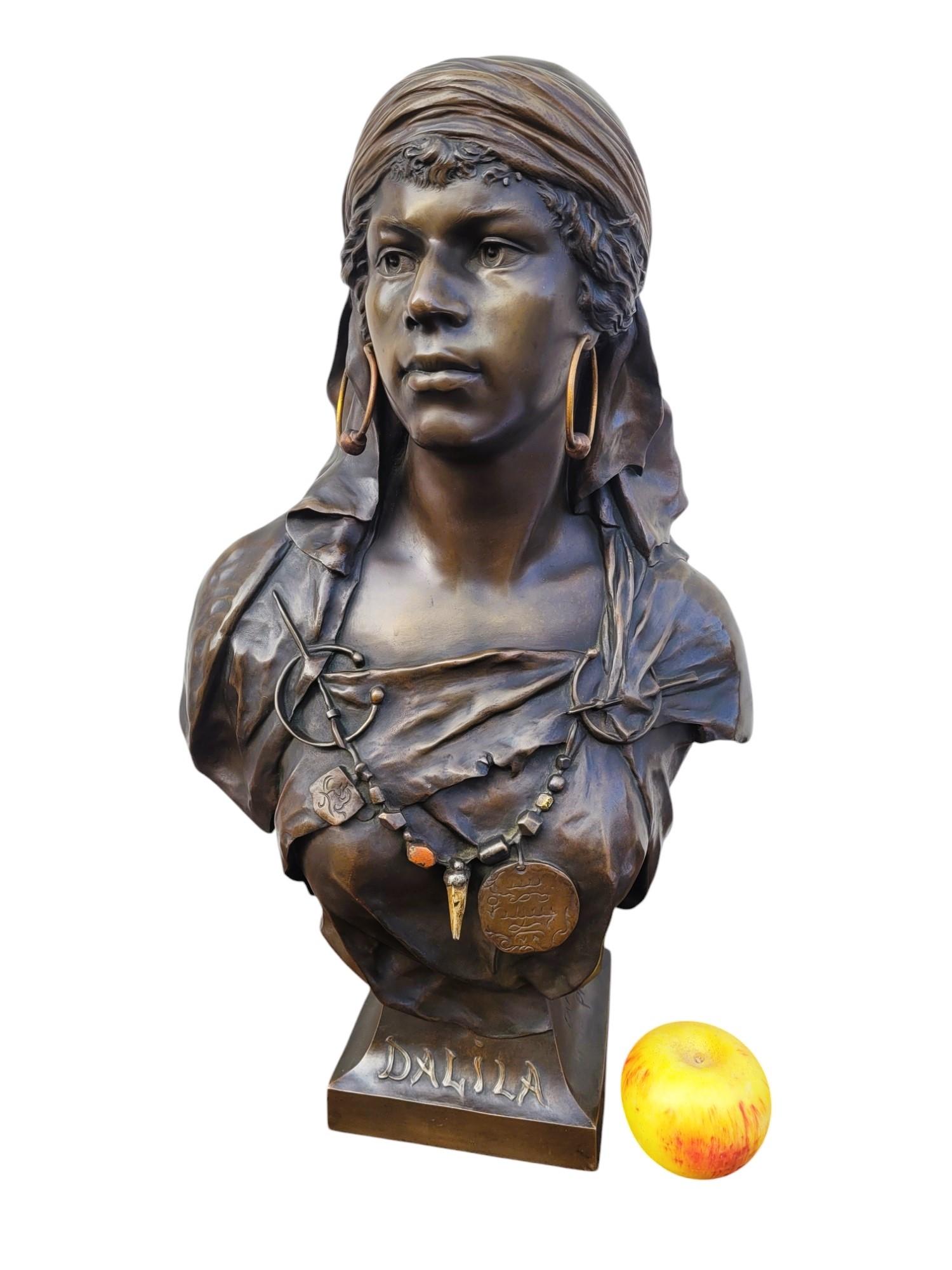 Picault - Dalila, scultura in bronzo firmata, fine XIX secolo in vendita 13