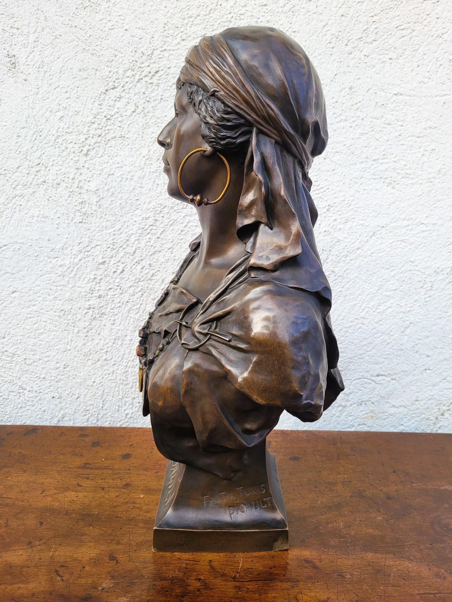 Picault - Dalila, scultura in bronzo firmata, fine XIX secolo in vendita 1
